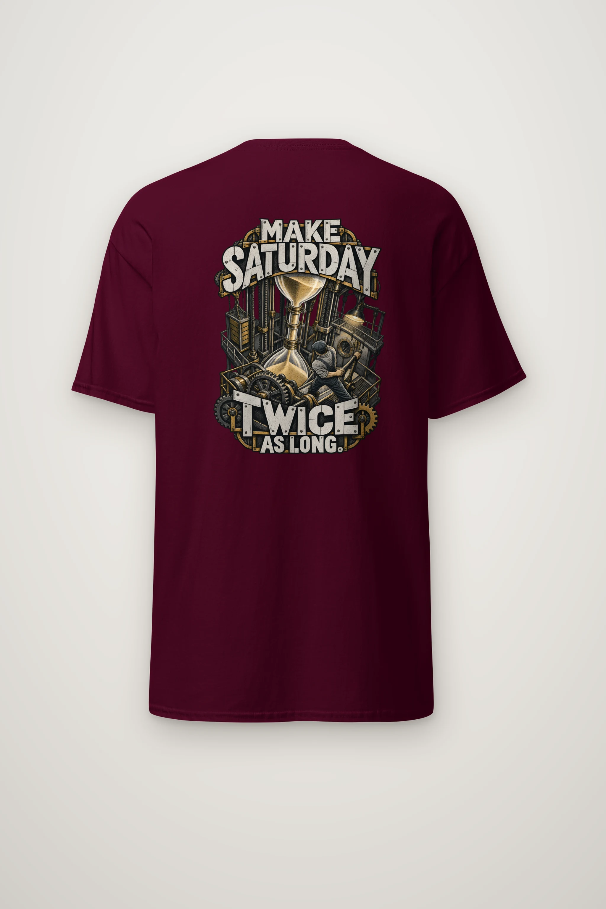 "Make Saturday Twice As Long" Heavyweight Unisex Crewneck T-shirt