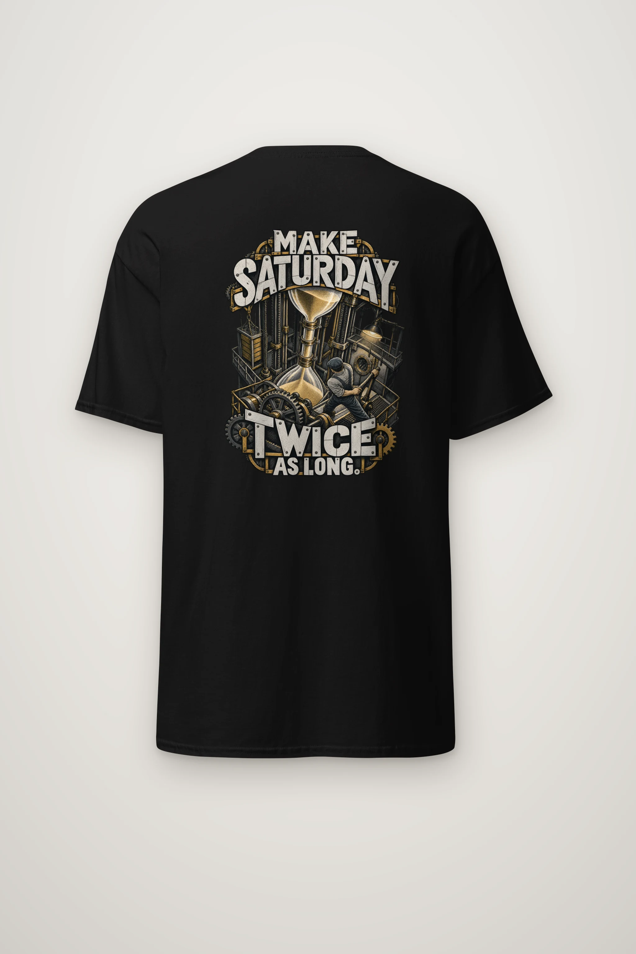 "Make Saturday Twice As Long" Heavyweight Unisex Crewneck T-shirt