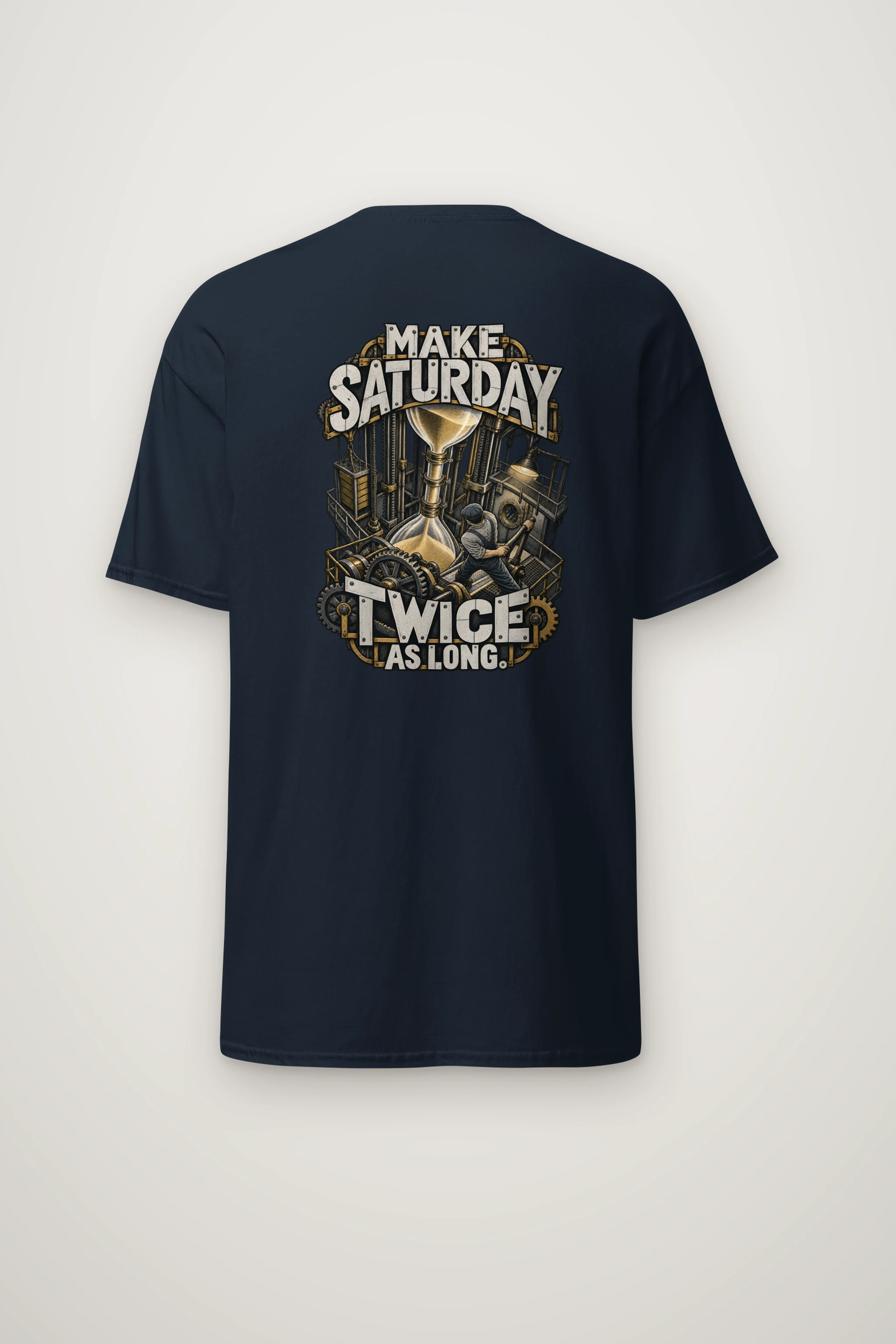 "Make Saturday Twice As Long" Heavyweight Unisex Crewneck T-shirt
