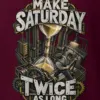 "Make Saturday Twice As Long" Heavyweight Unisex Crewneck T-shirt