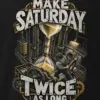 "Make Saturday Twice As Long" Men's Oversized Heavyweight Crewneck T-Shirt