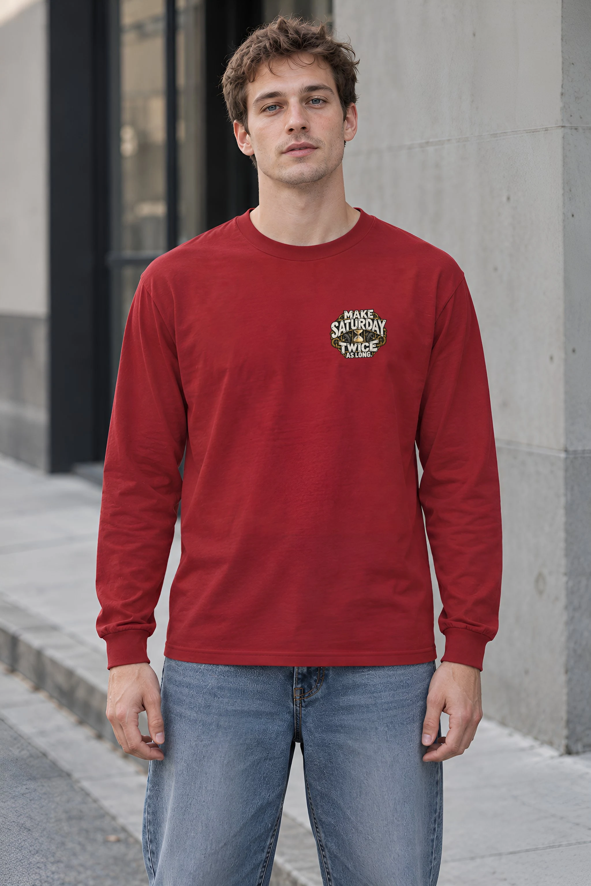 "Make Saturday Twice As Long" Unisex Longsleeve T-shirt