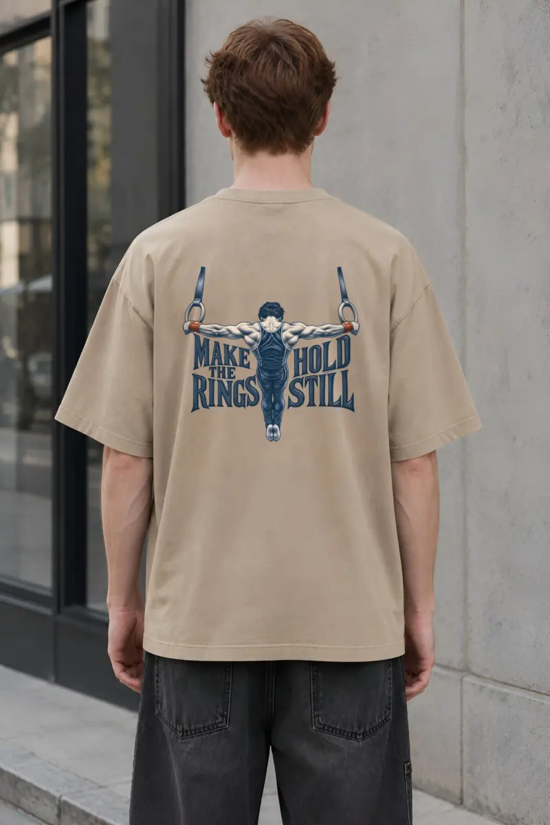 “Make the Rings Hold Still” Men’s Oversized Heavyweight Crewneck T-Shirt