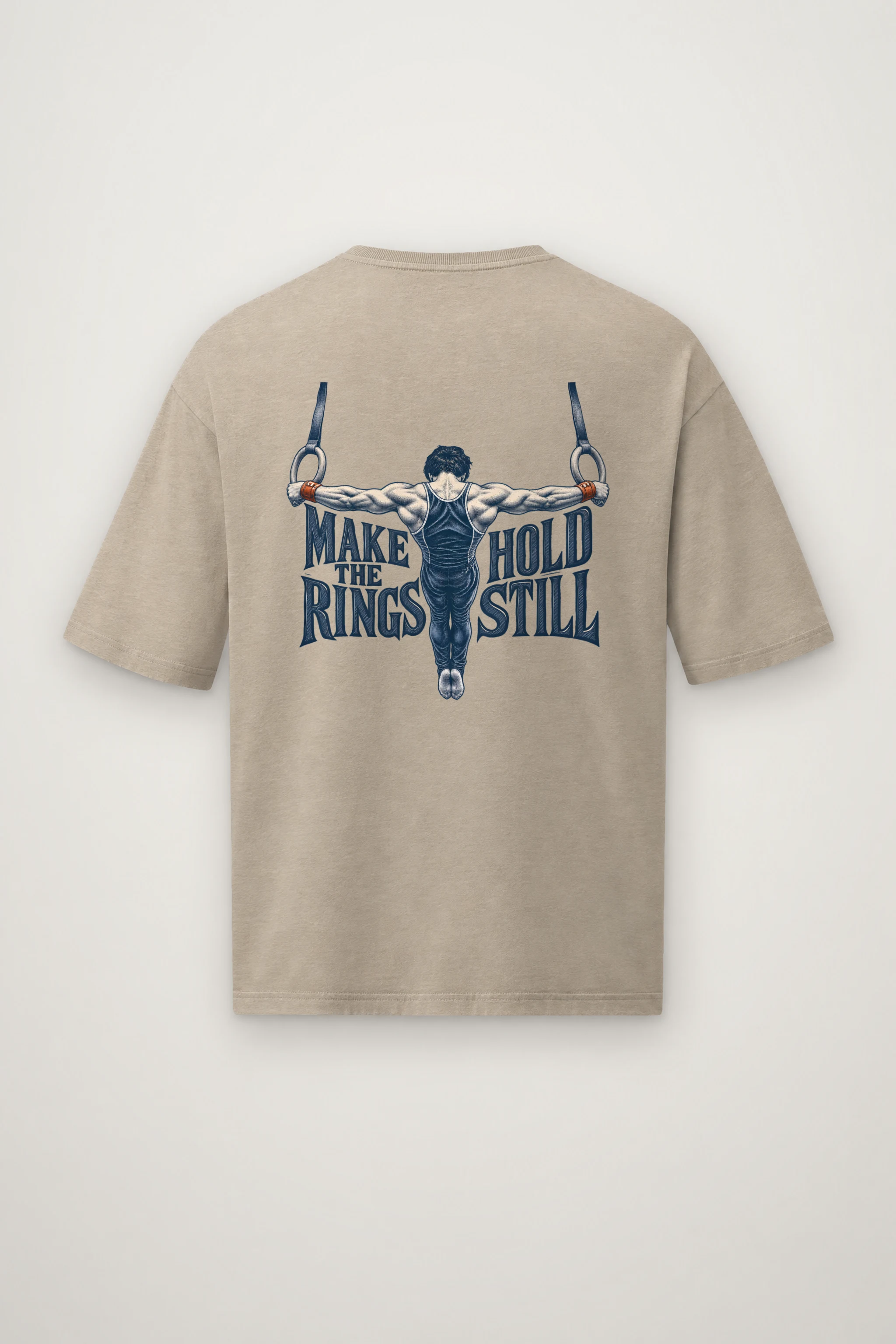 "Make the Rings Hold Still" Men's Oversized Heavyweight Crewneck T-Shirt