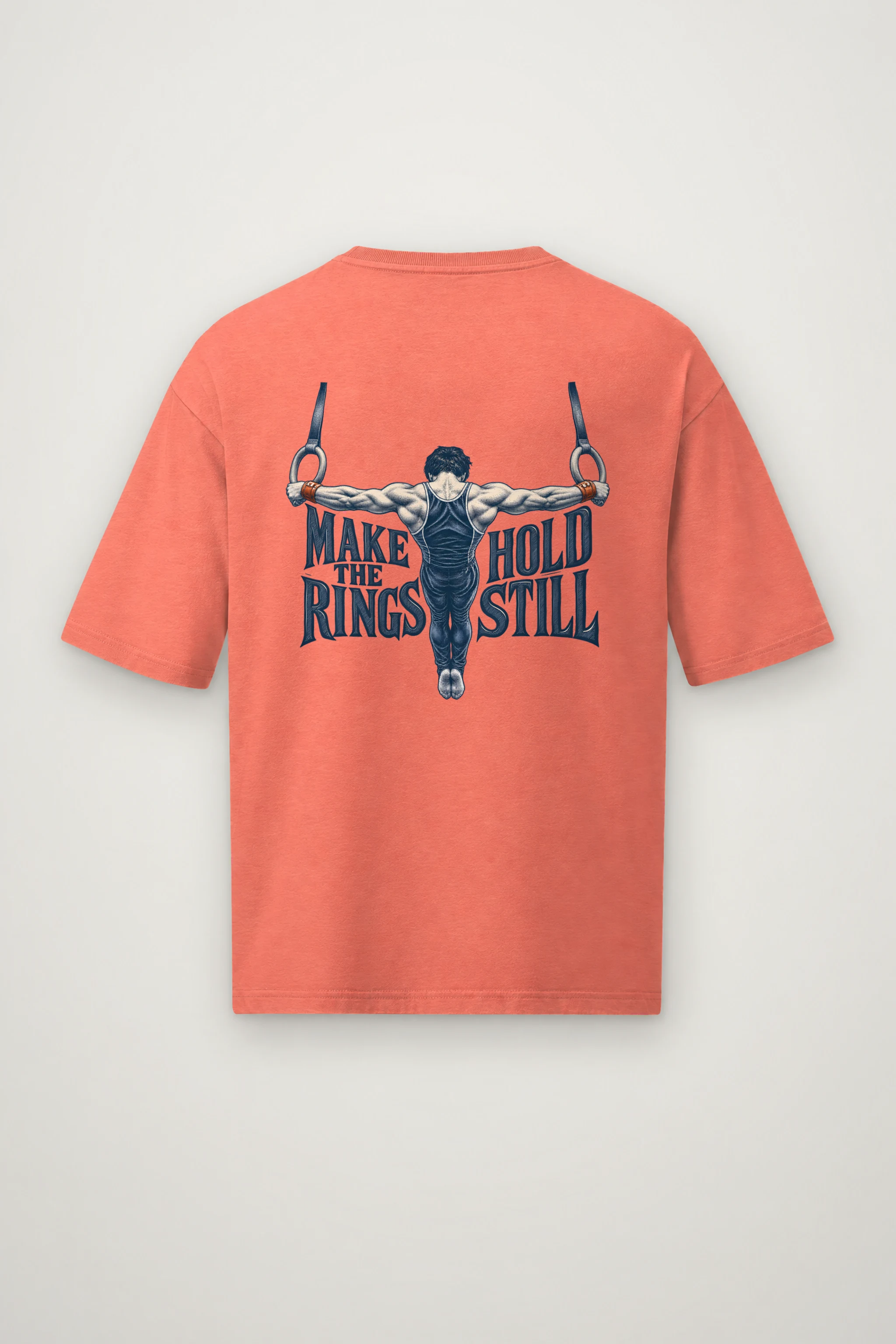 "Make the Rings Hold Still" Men's Oversized Heavyweight Crewneck T-Shirt