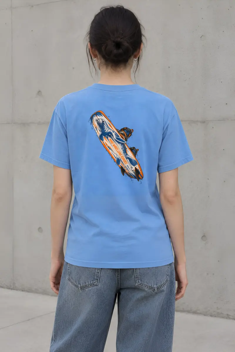 “Make Waves, Leave Rumors” Heavyweight Unisex Crewneck T-shirt