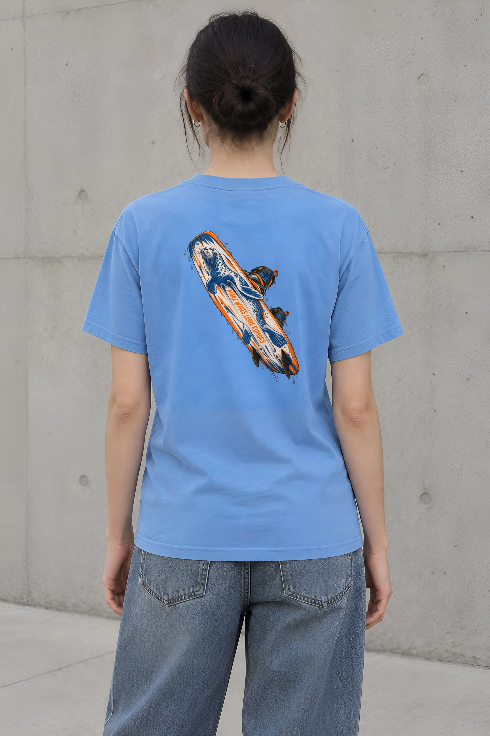 "Make Waves, Leave Rumors" Heavyweight Unisex Crewneck T-shirt
