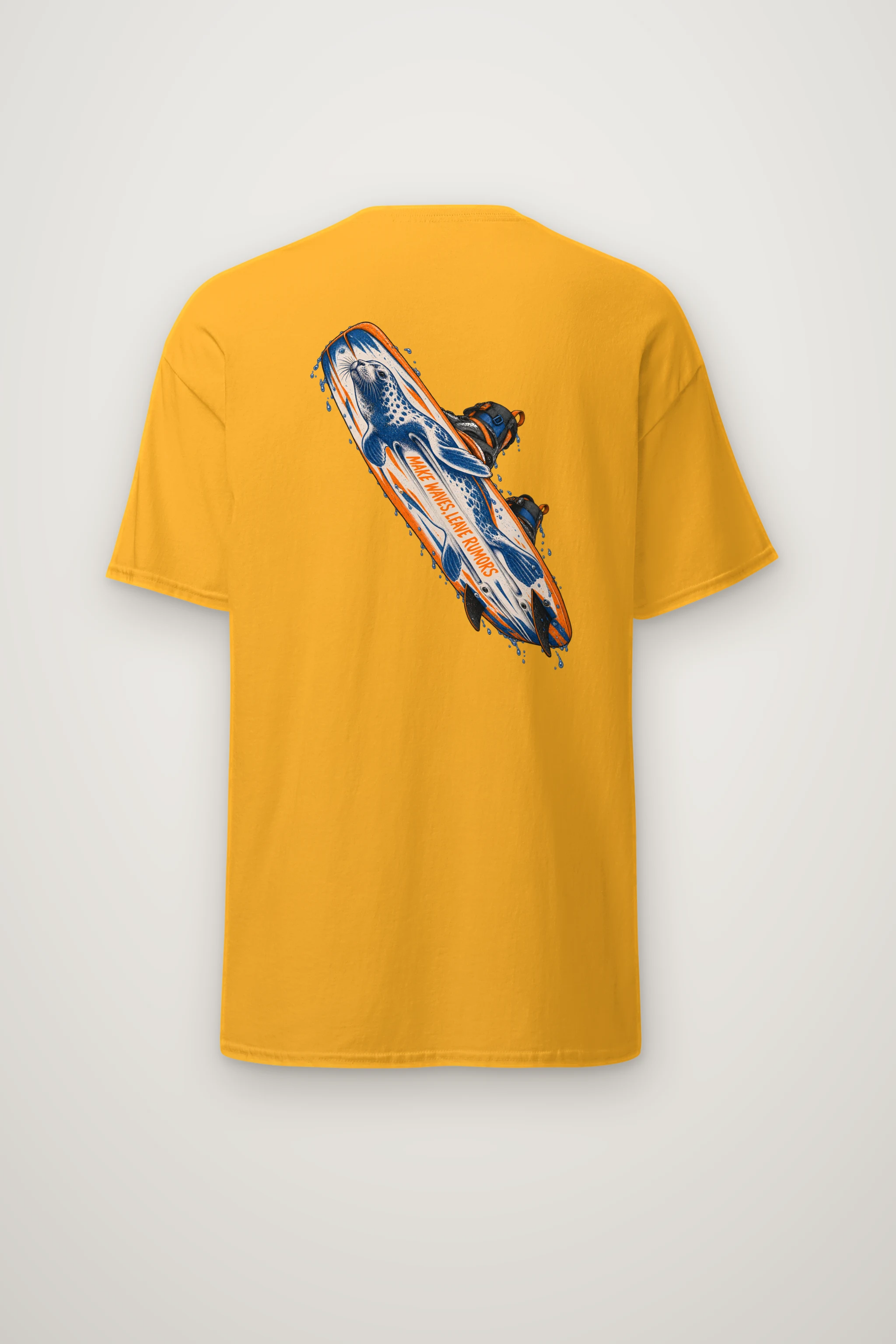 "Make Waves, Leave Rumors" Heavyweight Unisex Crewneck T-shirt