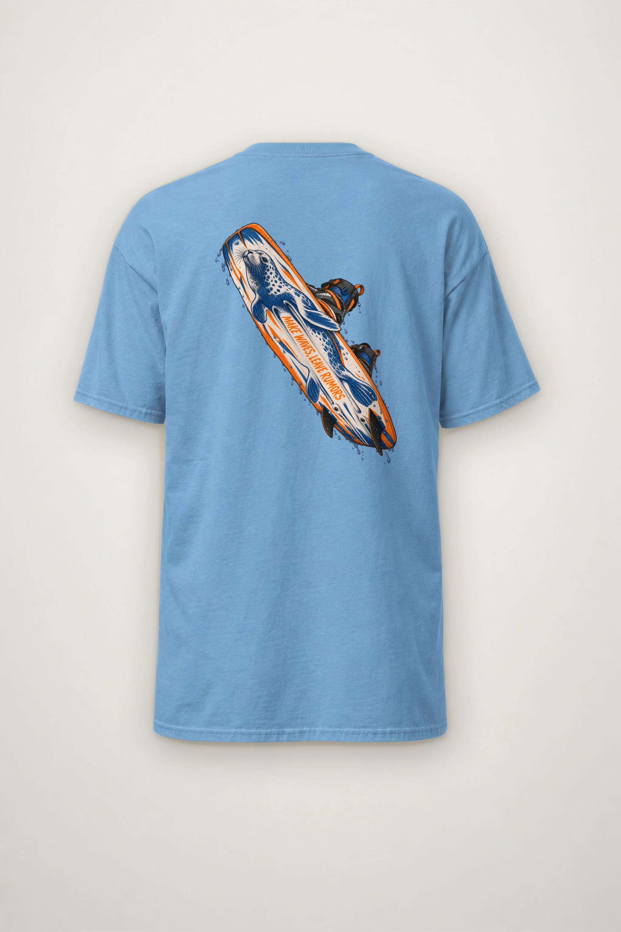 "Make Waves, Leave Rumors" Heavyweight Unisex Crewneck T-shirt