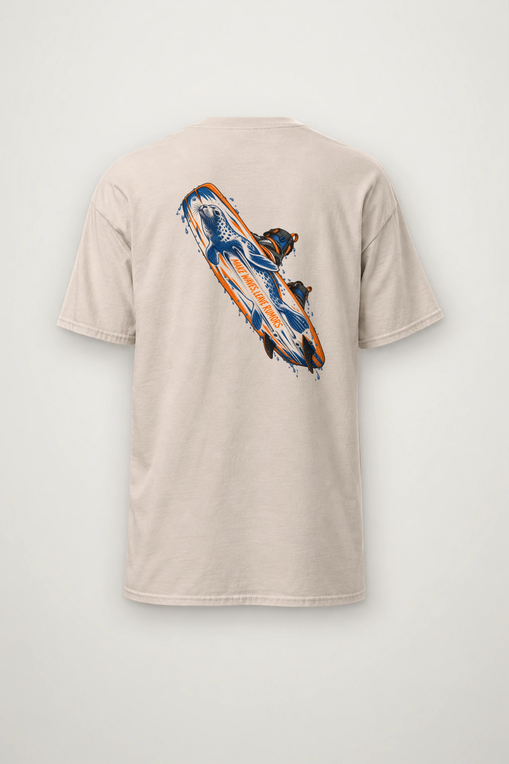 "Make Waves, Leave Rumors" Heavyweight Unisex Crewneck T-shirt