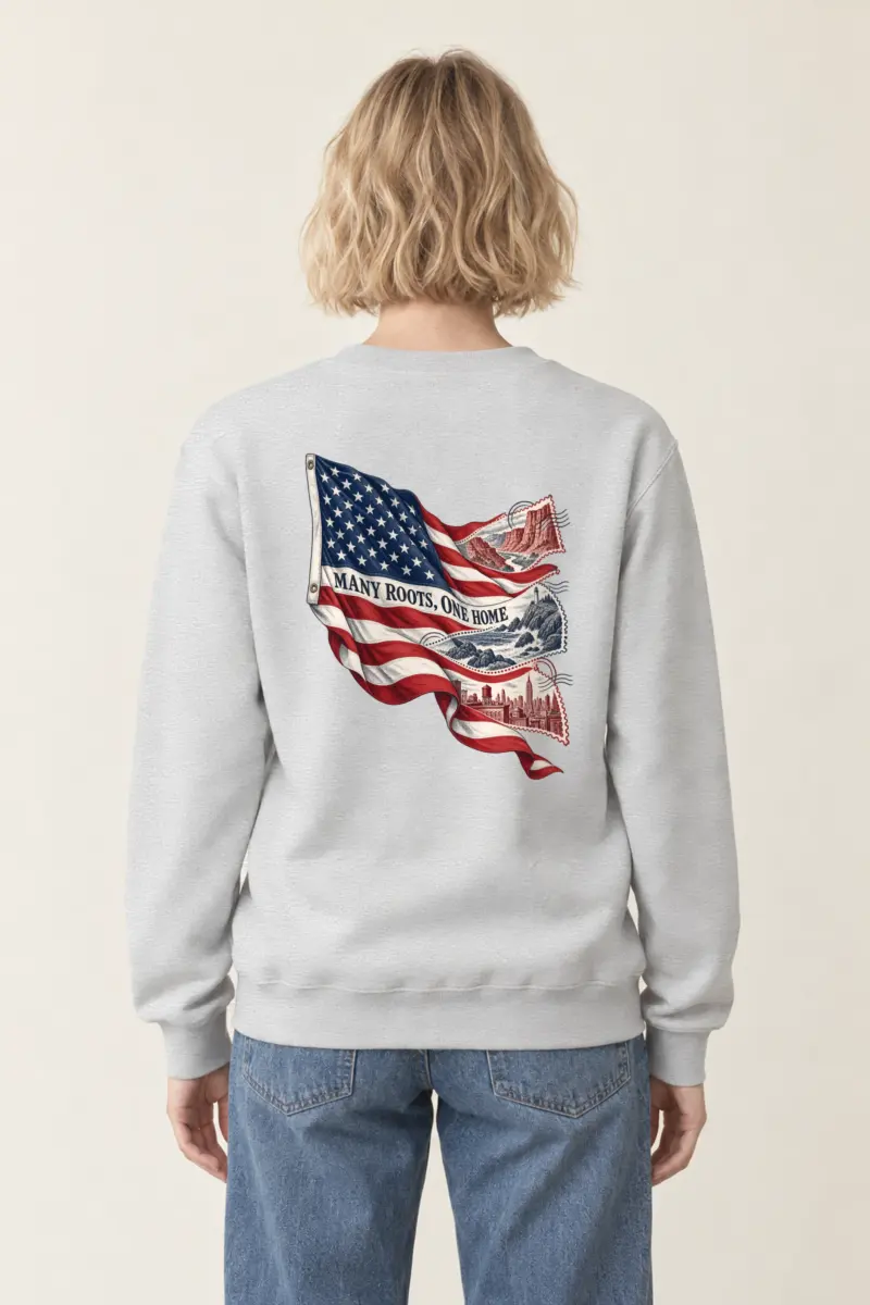 "Many Roots, One Home" Heavy Blend Unisex Crewneck Sweatshirt