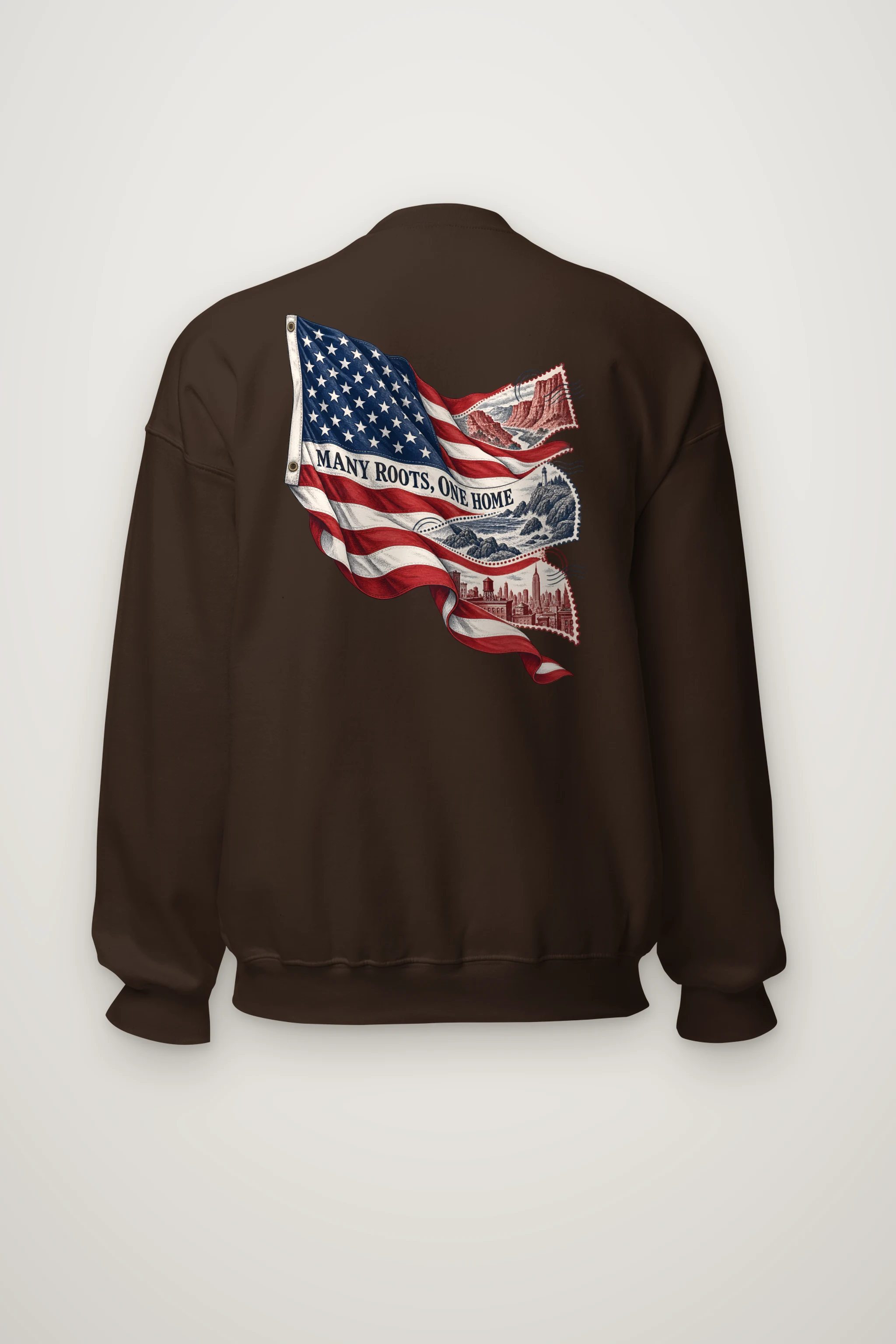 "Many Roots, One Home" Heavy Blend Unisex Crewneck Sweatshirt