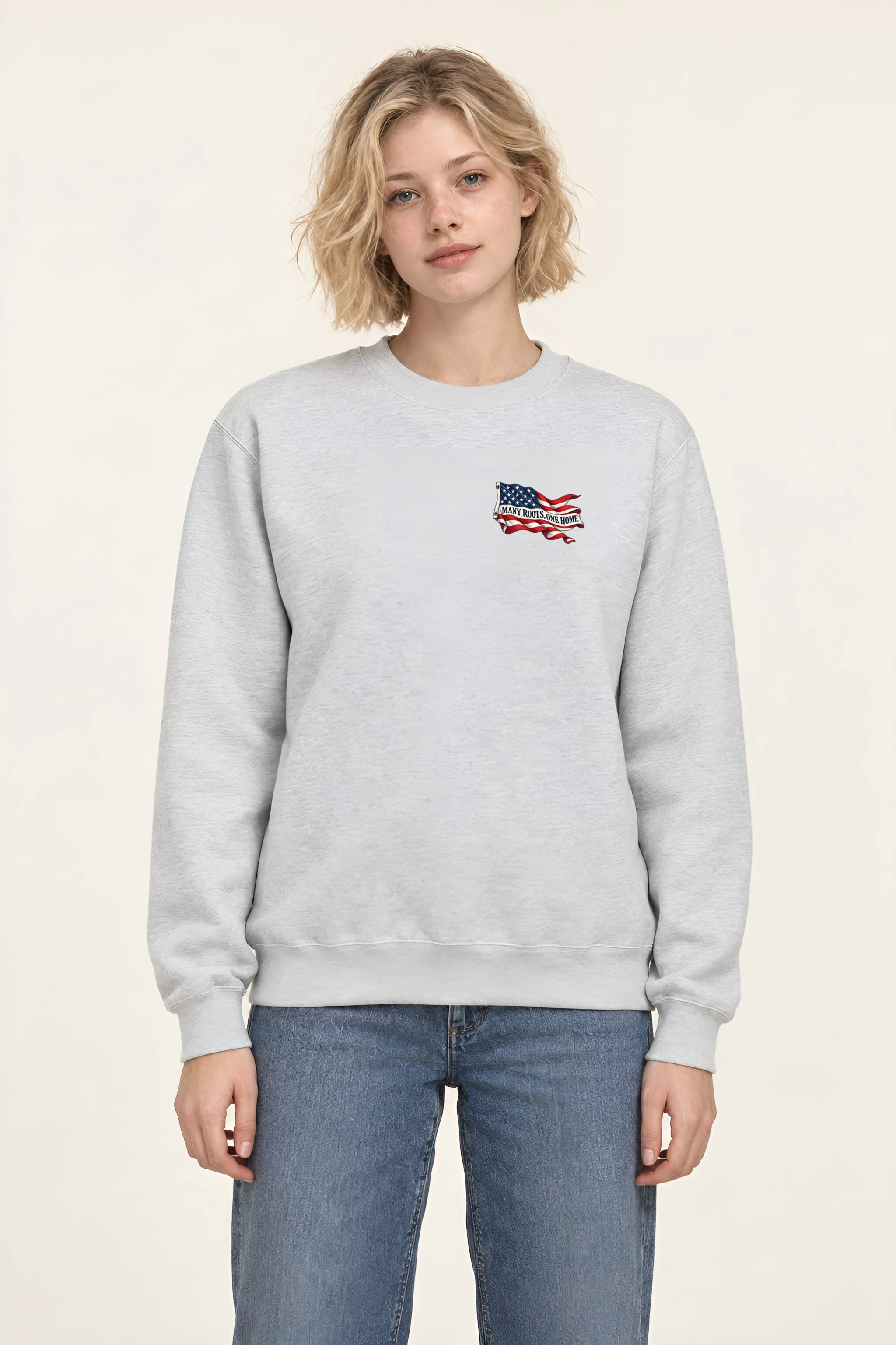 "Many Roots, One Home" Heavy Blend Unisex Crewneck Sweatshirt