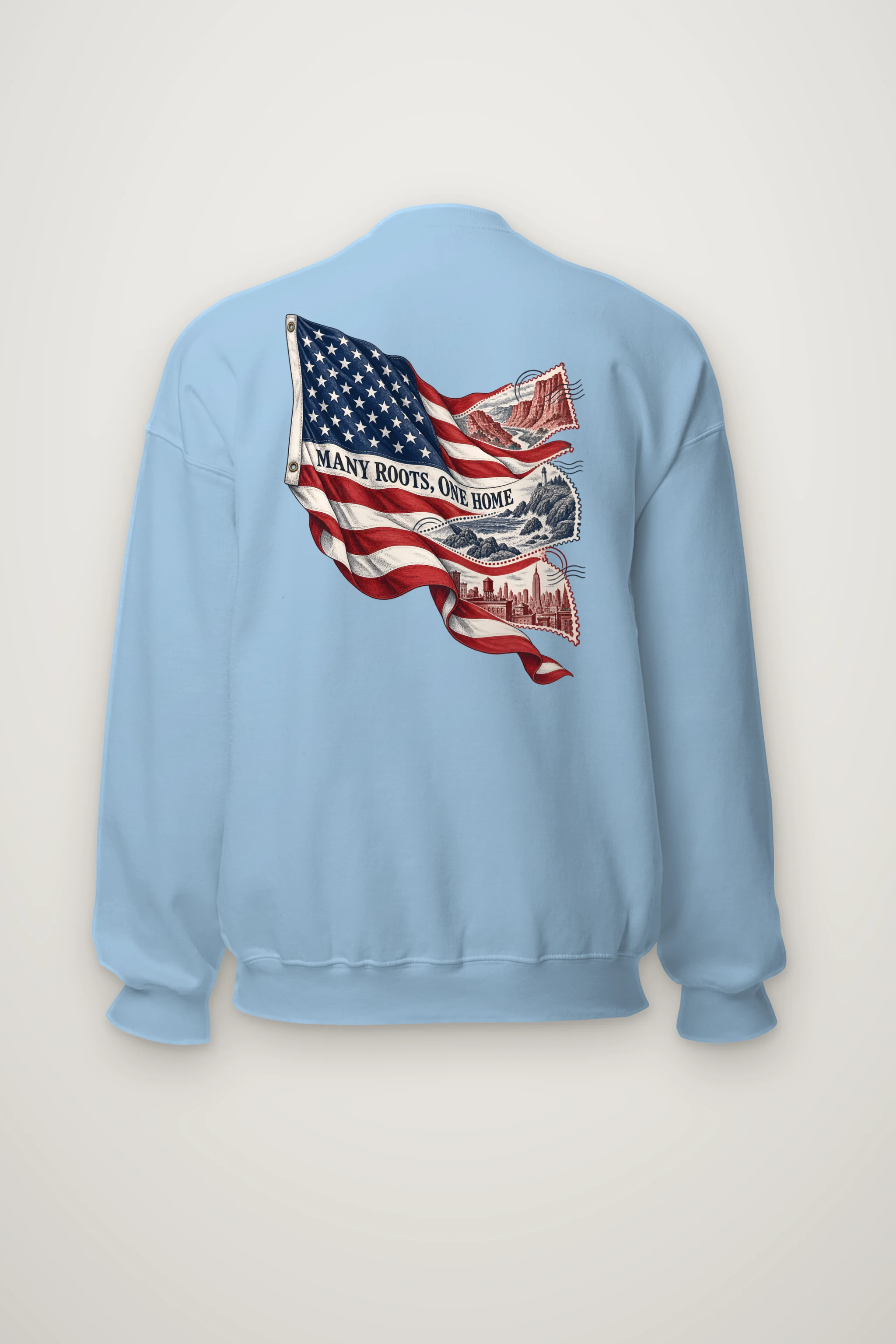 "Many Roots, One Home" Heavy Blend Unisex Crewneck Sweatshirt