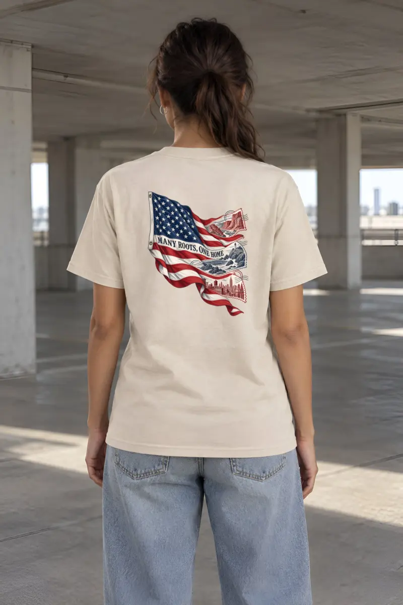 “Many Roots, One Home” Heavyweight Unisex Crewneck T-shirt