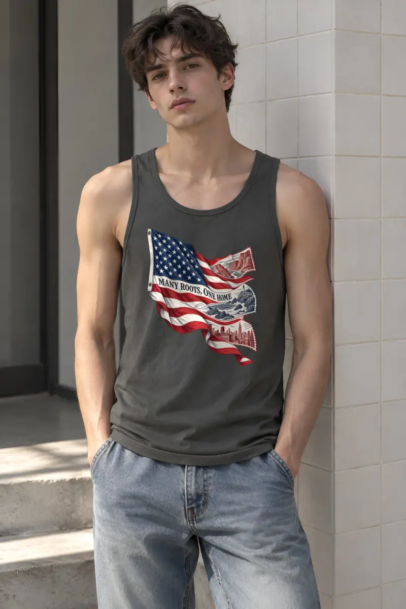 "Many Roots, One Home" Unisex Jersey Tank