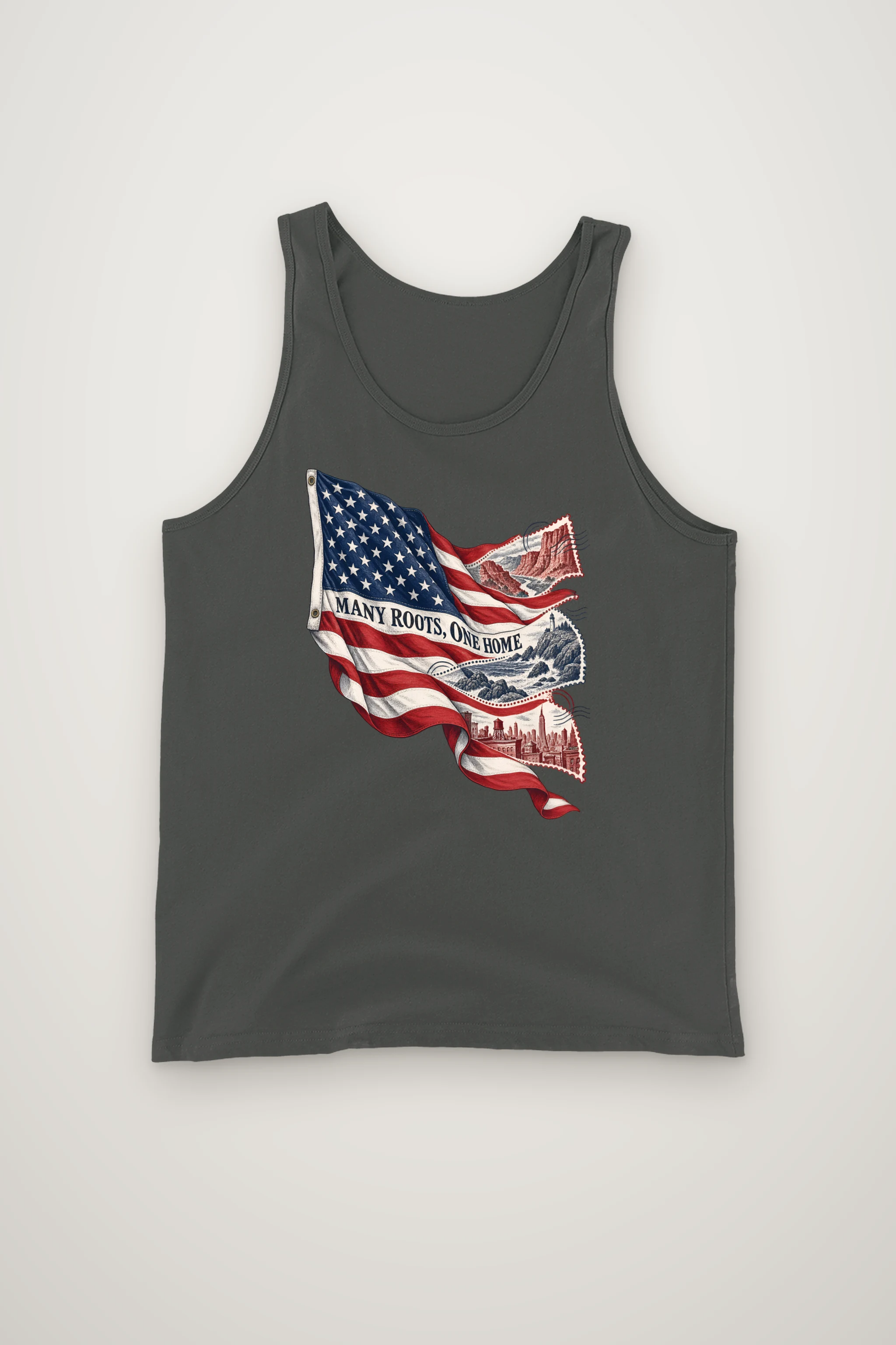 "Many Roots, One Home" Unisex Jersey Tank
