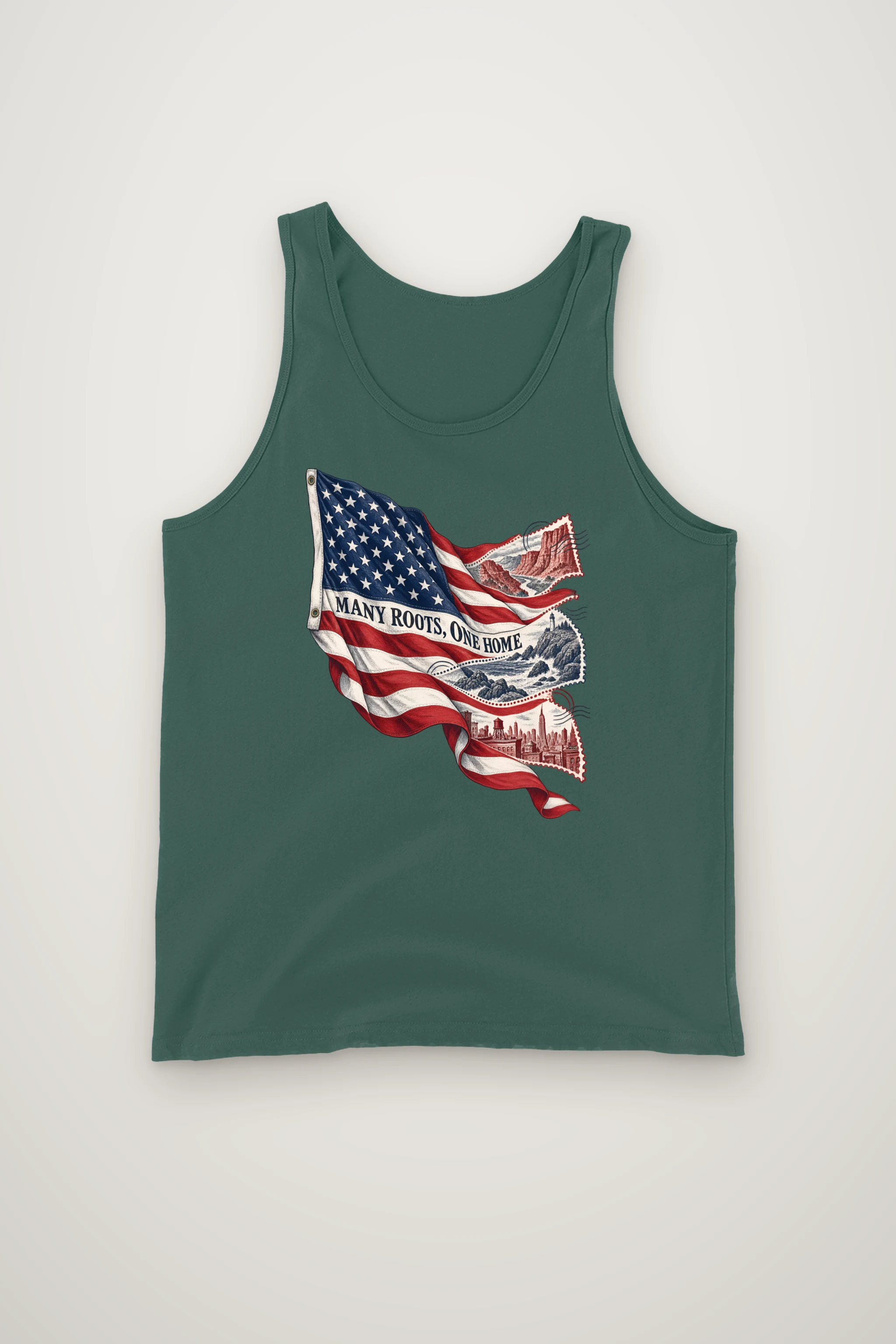 "Many Roots, One Home" Unisex Jersey Tank