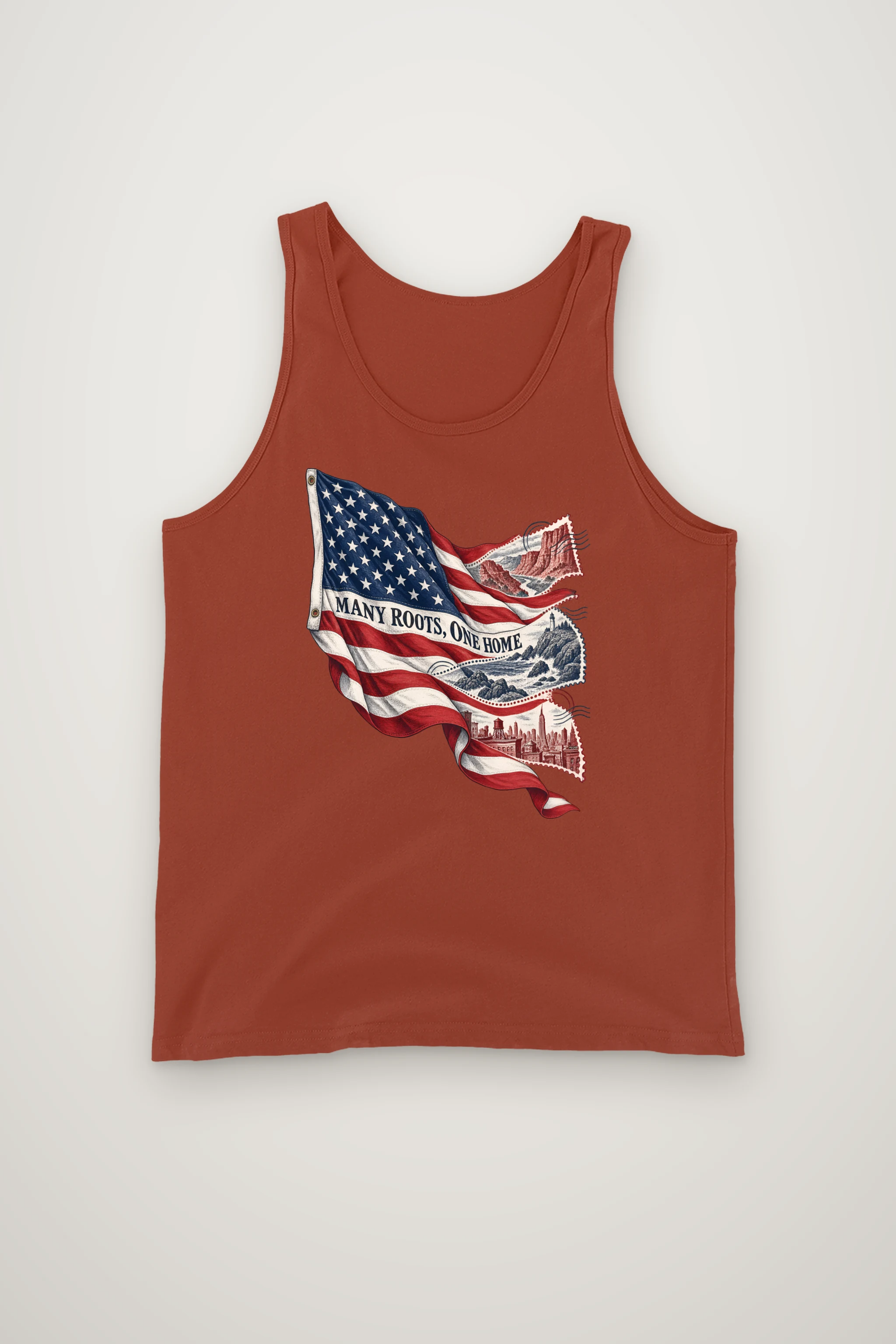 "Many Roots, One Home" Unisex Jersey Tank