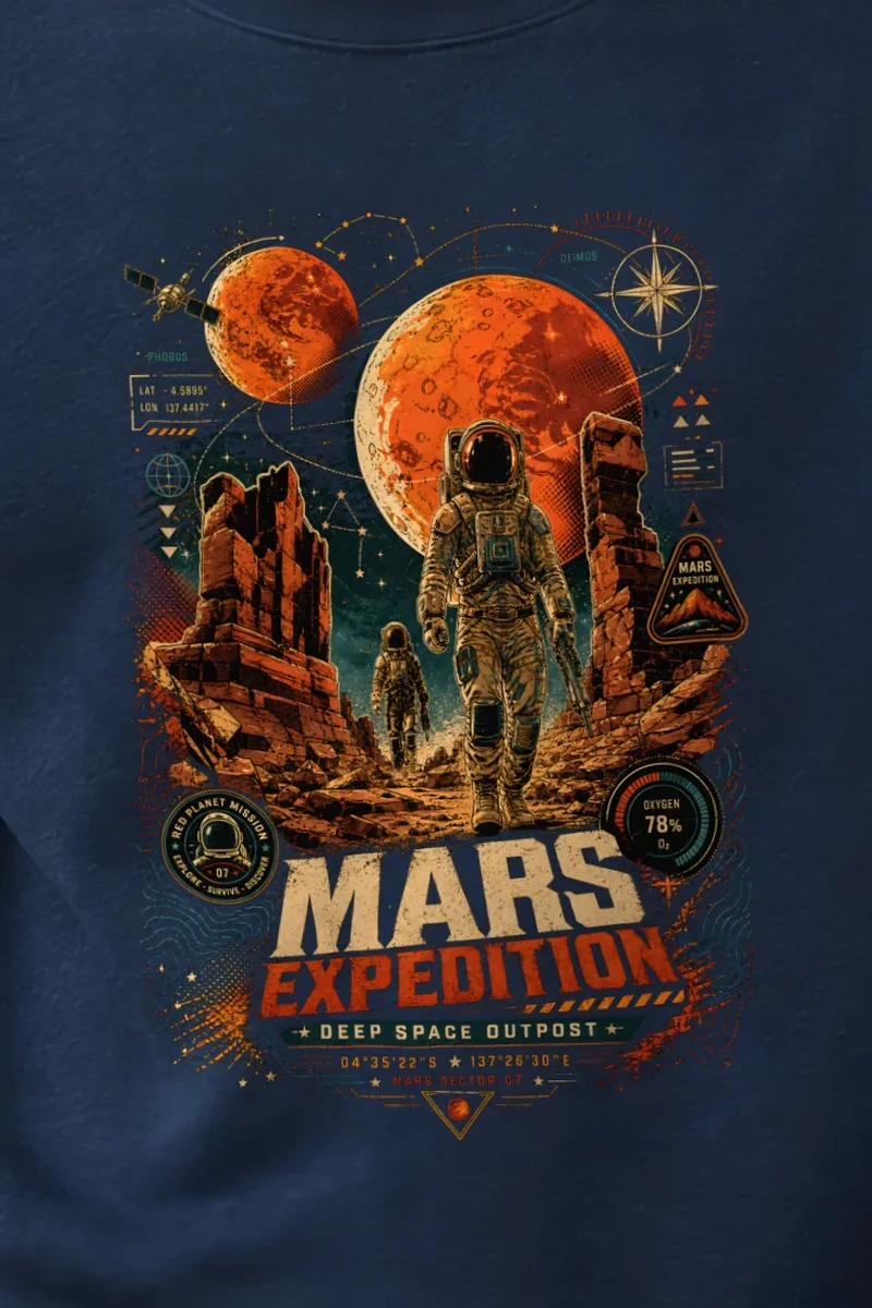 "Mars Expedition" Heavy Blend Unisex Crewneck Sweatshirt