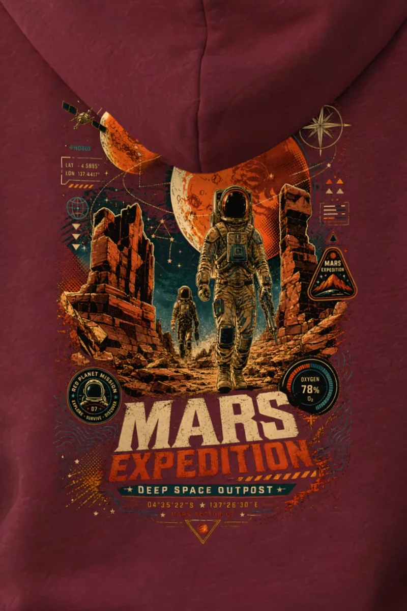 "Mars Sector 07" Heavy Blend Unisex Pullover Hoodie