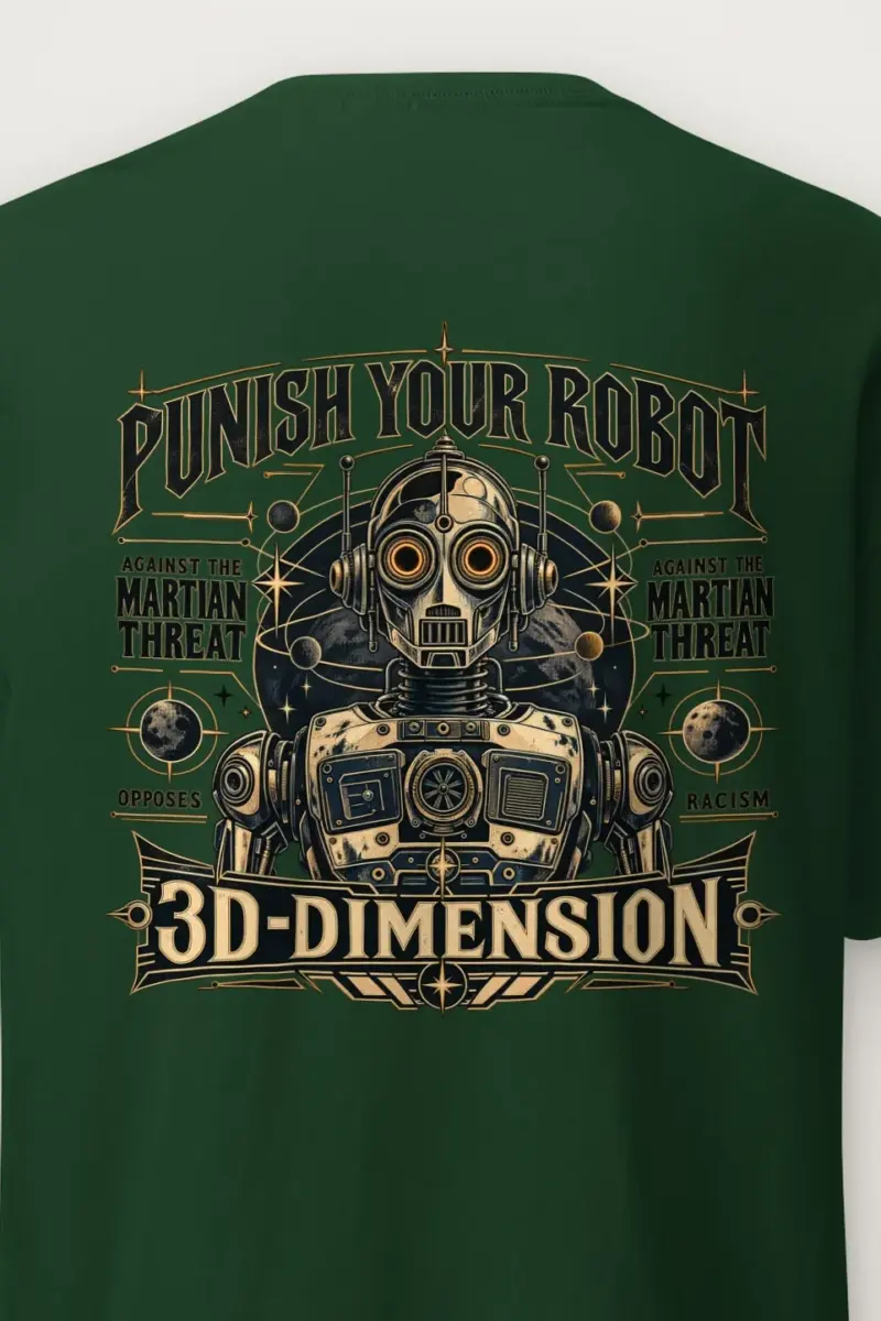 "Martian Threat" Heavyweight Unisex Crewneck T-shirt