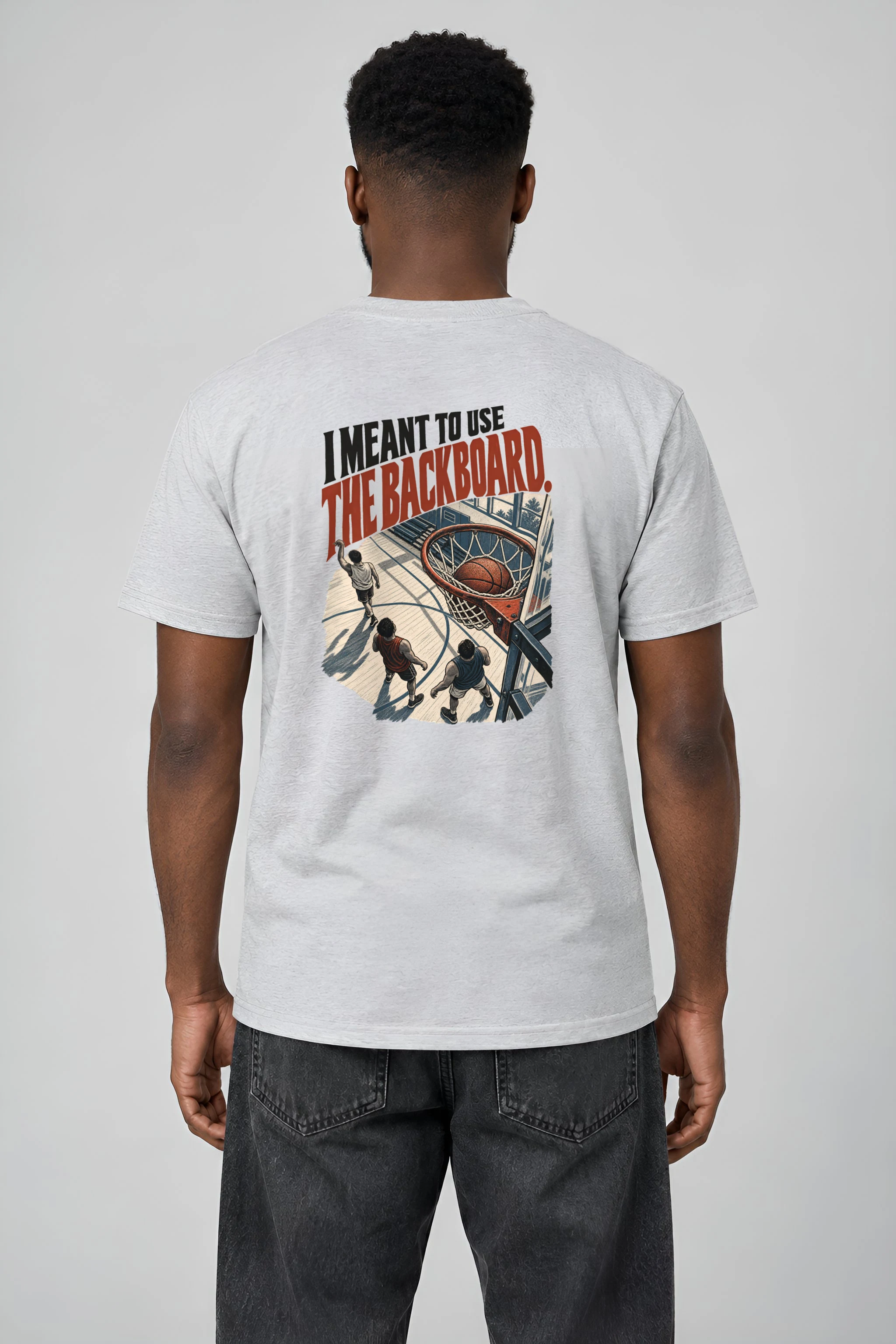 "Meant to Use the Backboard" Heavyweight Unisex Crewneck T-shirt