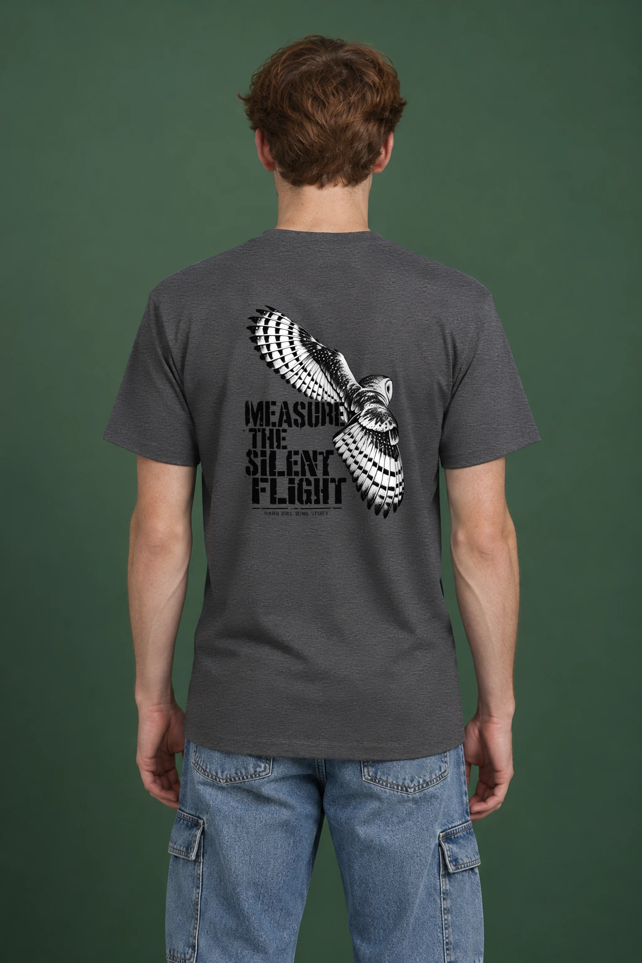 "Measure the Silent Flight" Heavyweight Unisex Crewneck T-shirt