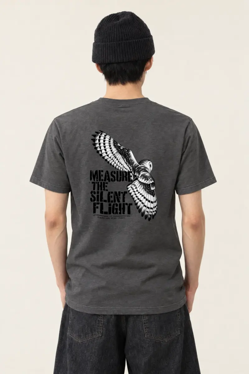 "Measure the Silent Flight" Heavyweight Unisex Crewneck T-shirt