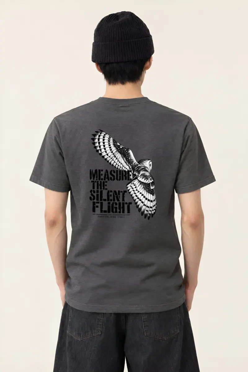 "Measure the Silent Flight" Heavyweight Unisex Crewneck T-shirt