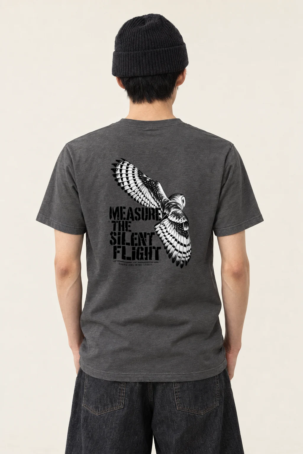 "Measure the Silent Flight" Heavyweight Unisex Crewneck T-shirt