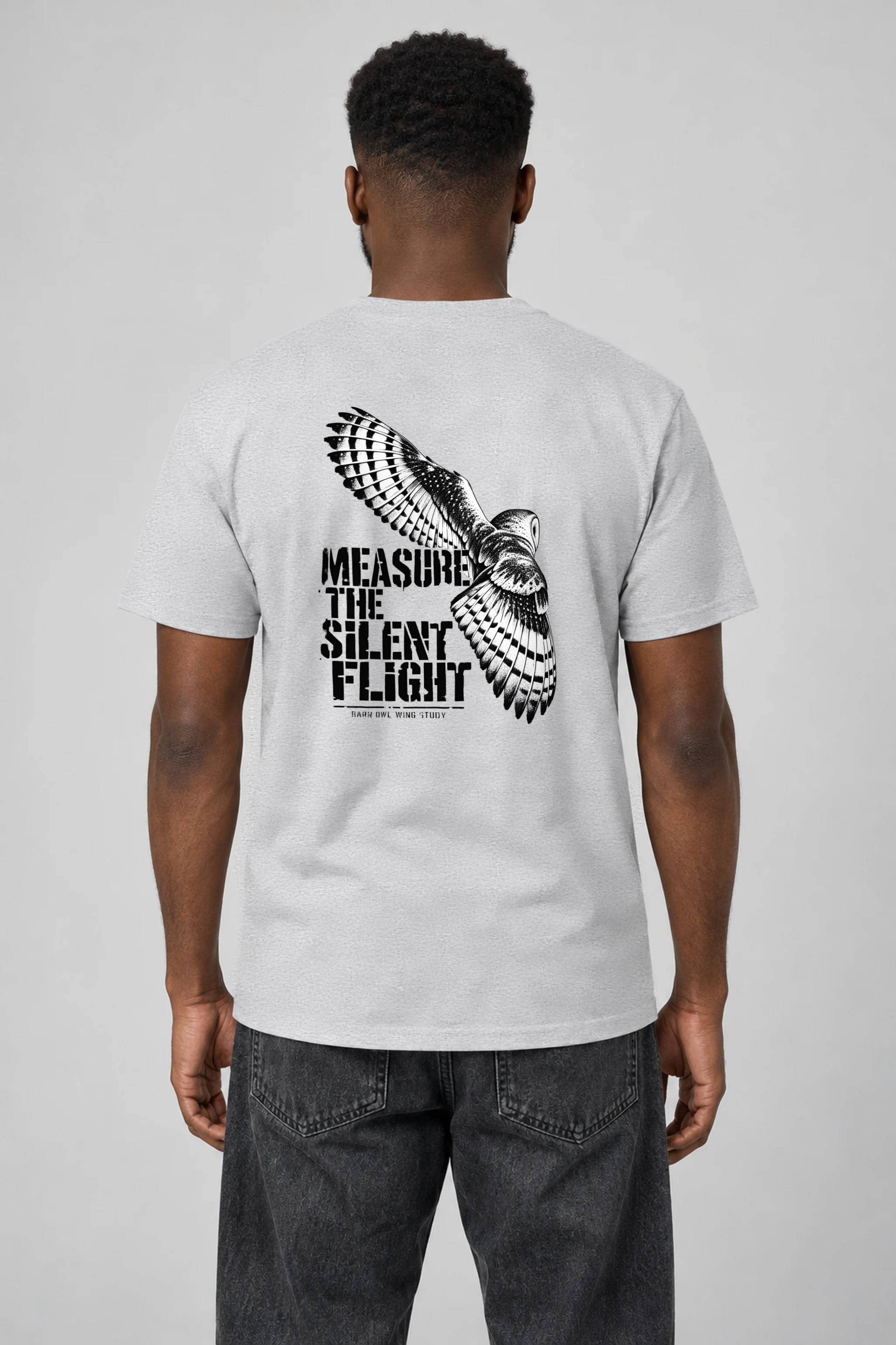 "Measure the Silent Flight" Heavyweight Unisex Crewneck T-shirt