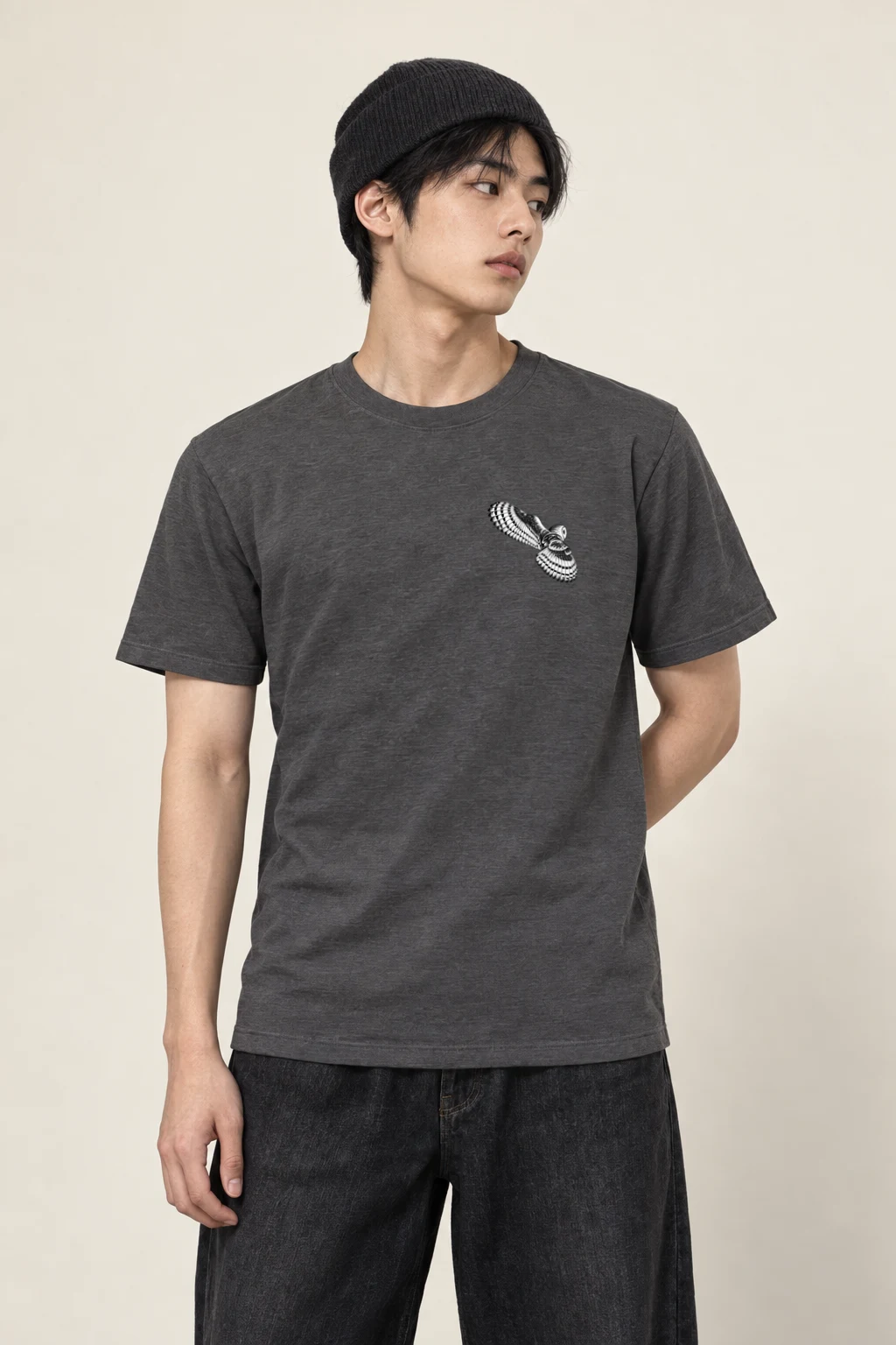"Measure the Silent Flight" Heavyweight Unisex Crewneck T-shirt