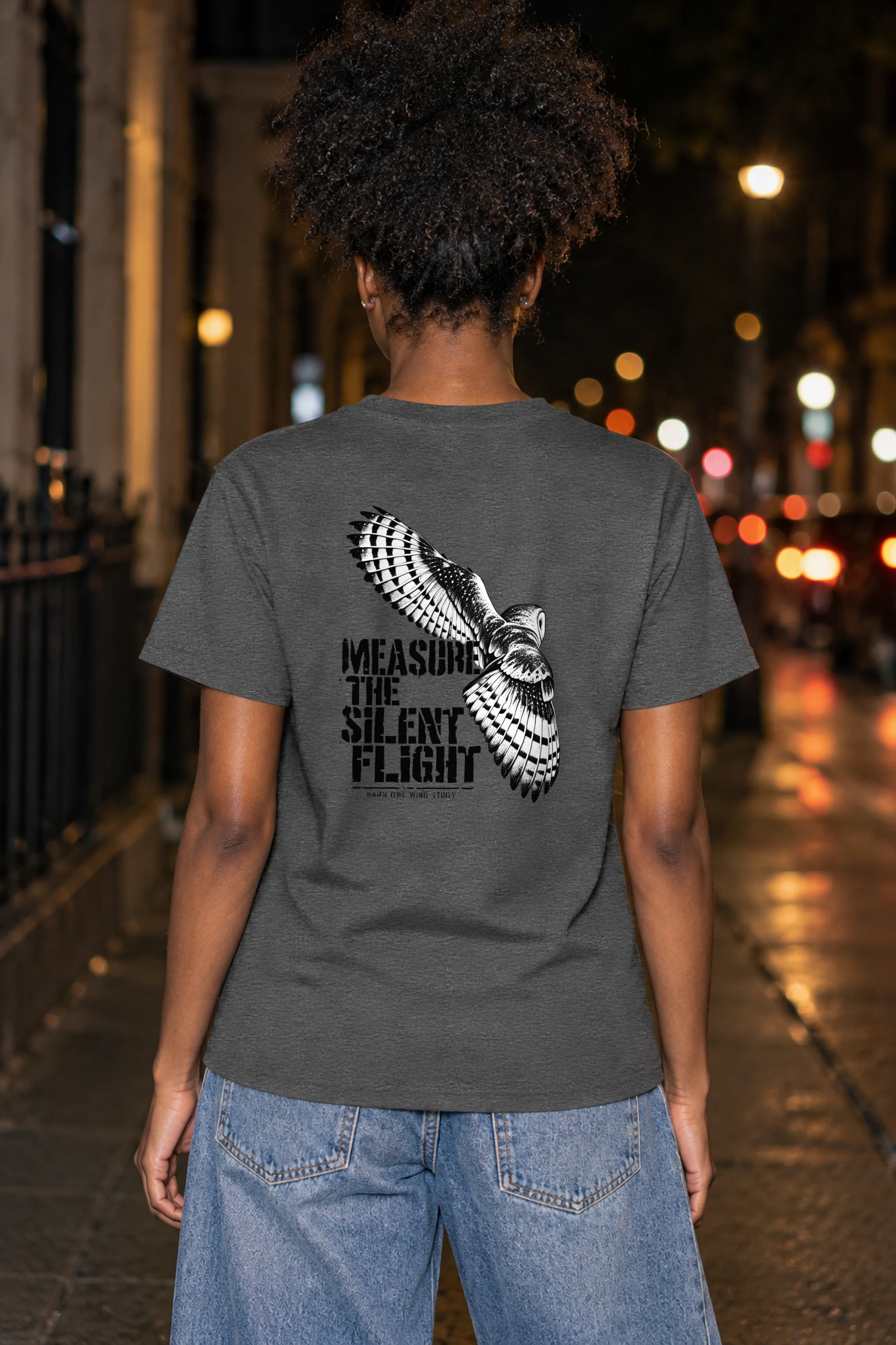 "Measure the Silent Flight" Heavyweight Unisex Crewneck T-shirt