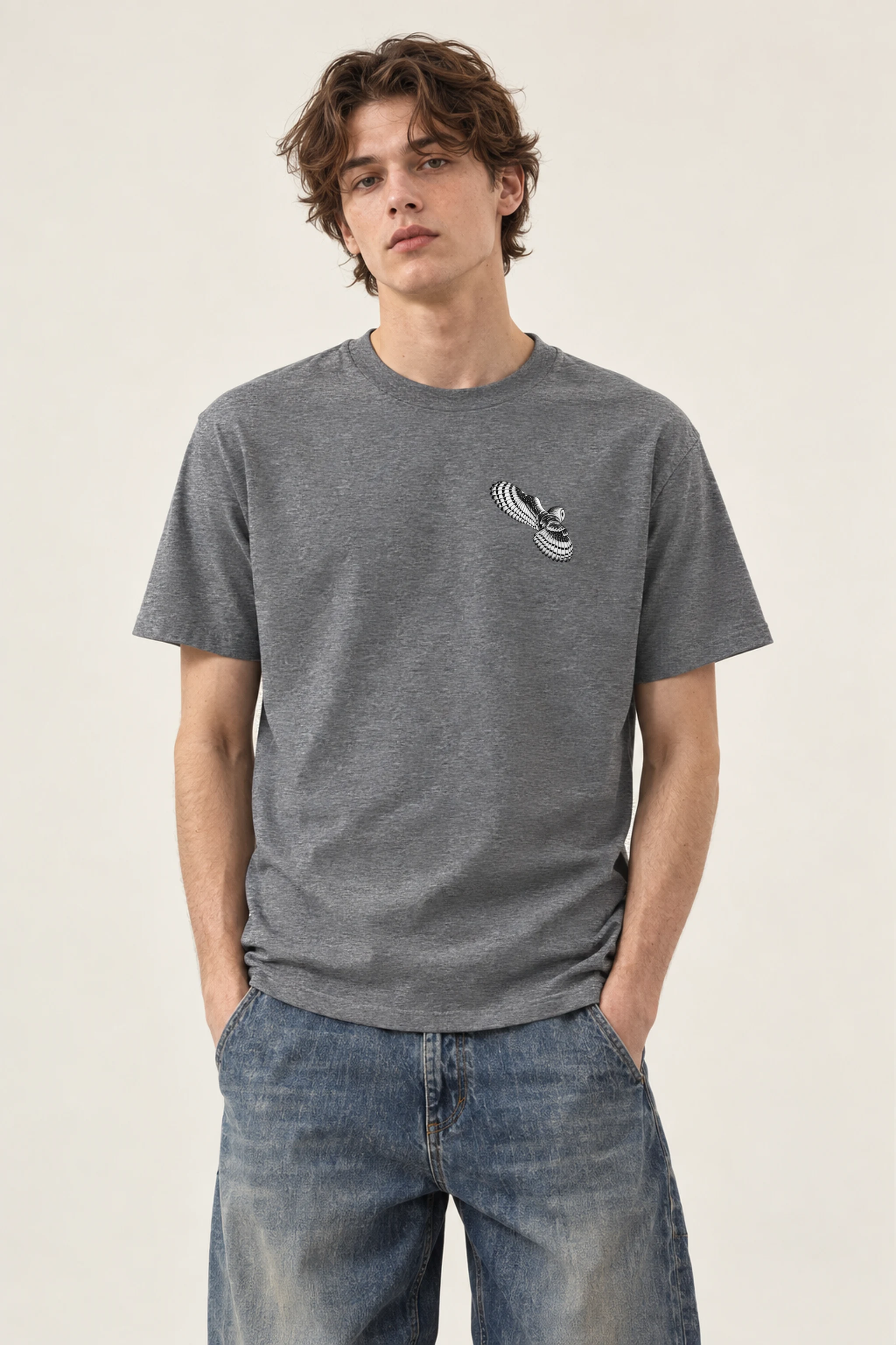 "Measure the Silent Flight" Heavyweight Unisex Crewneck T-shirt