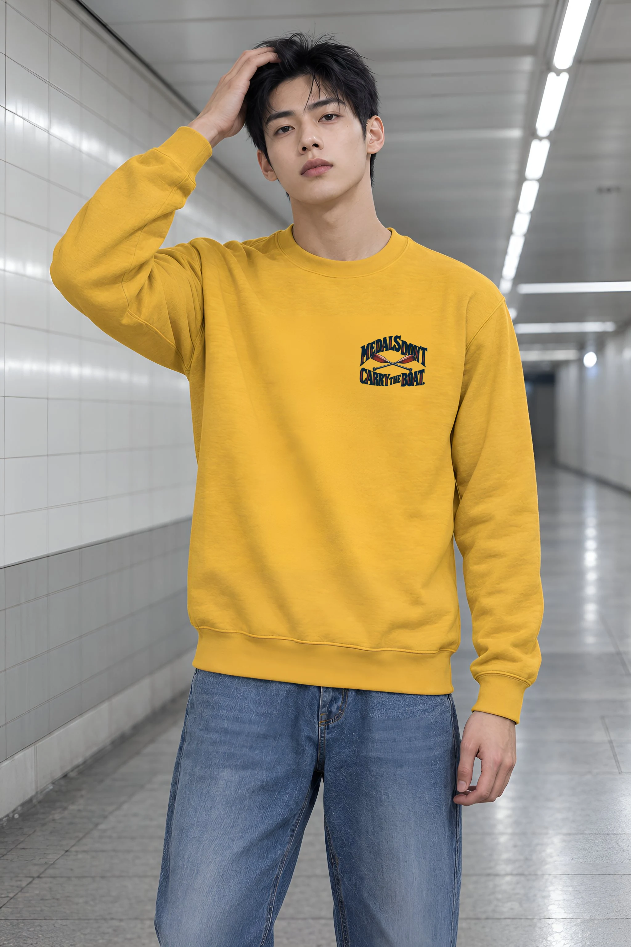 "Medals Don't Carry The Boat" Heavy Blend Unisex Crewneck Sweatshirt