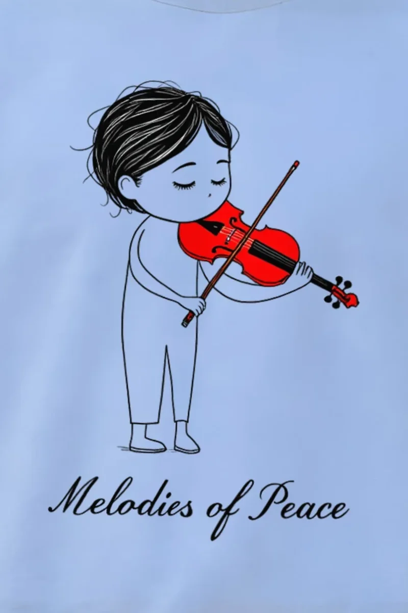 "Melodies Of Peace" 1 Crewneck Sweatshirt - the graphic up close