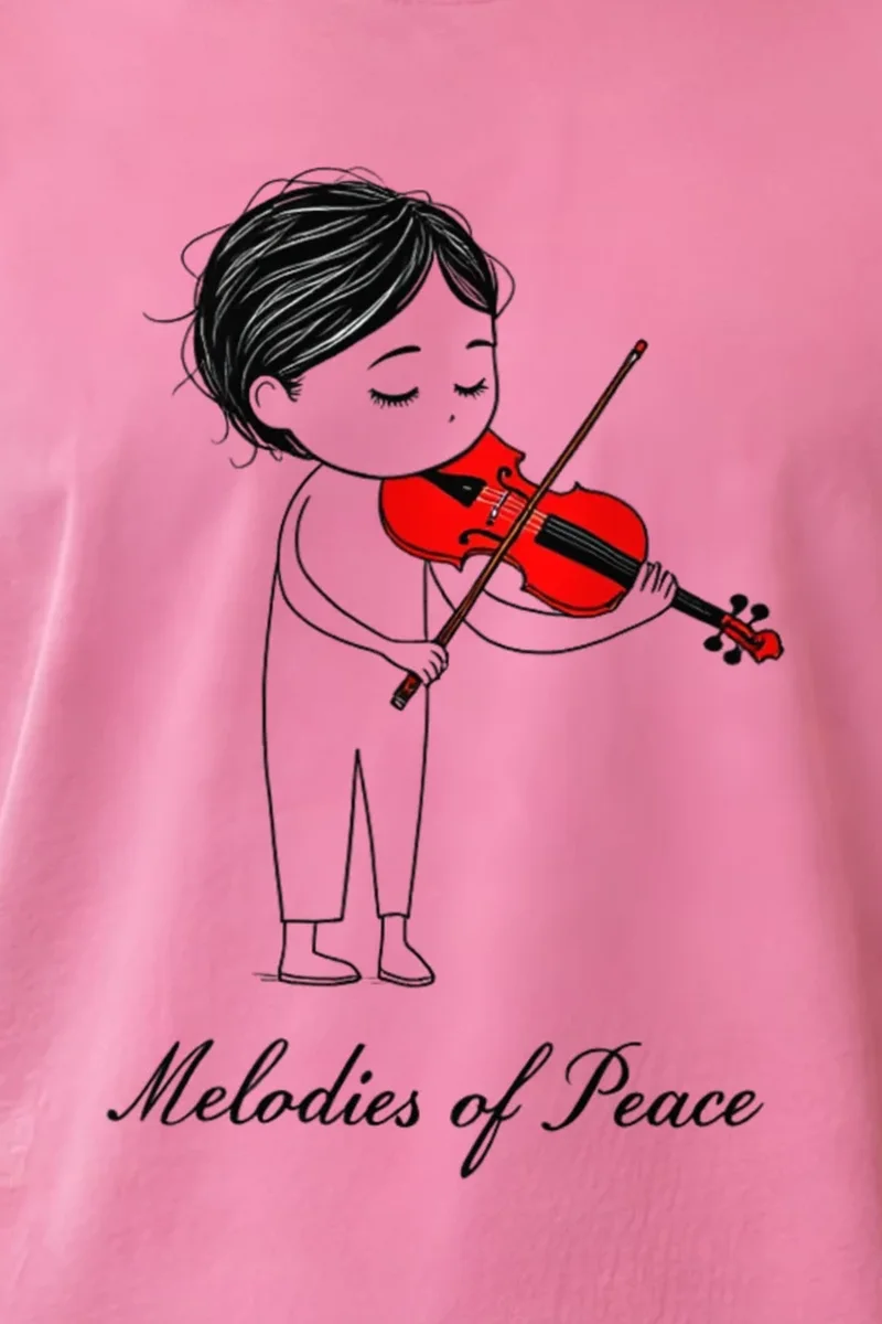 "Melodies Of Peace" Heavyweight Unisex Crewneck T-shirt