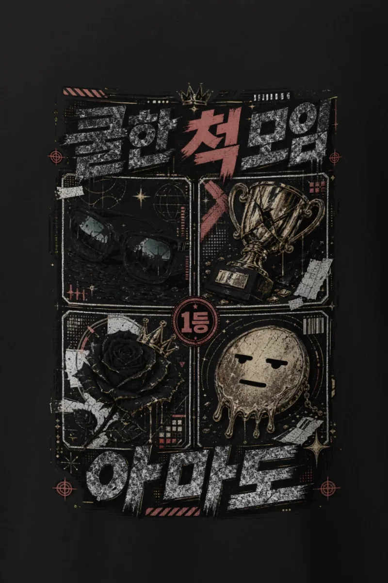 "Melting Face Trophy" Heavyweight Unisex Crewneck T-shirt