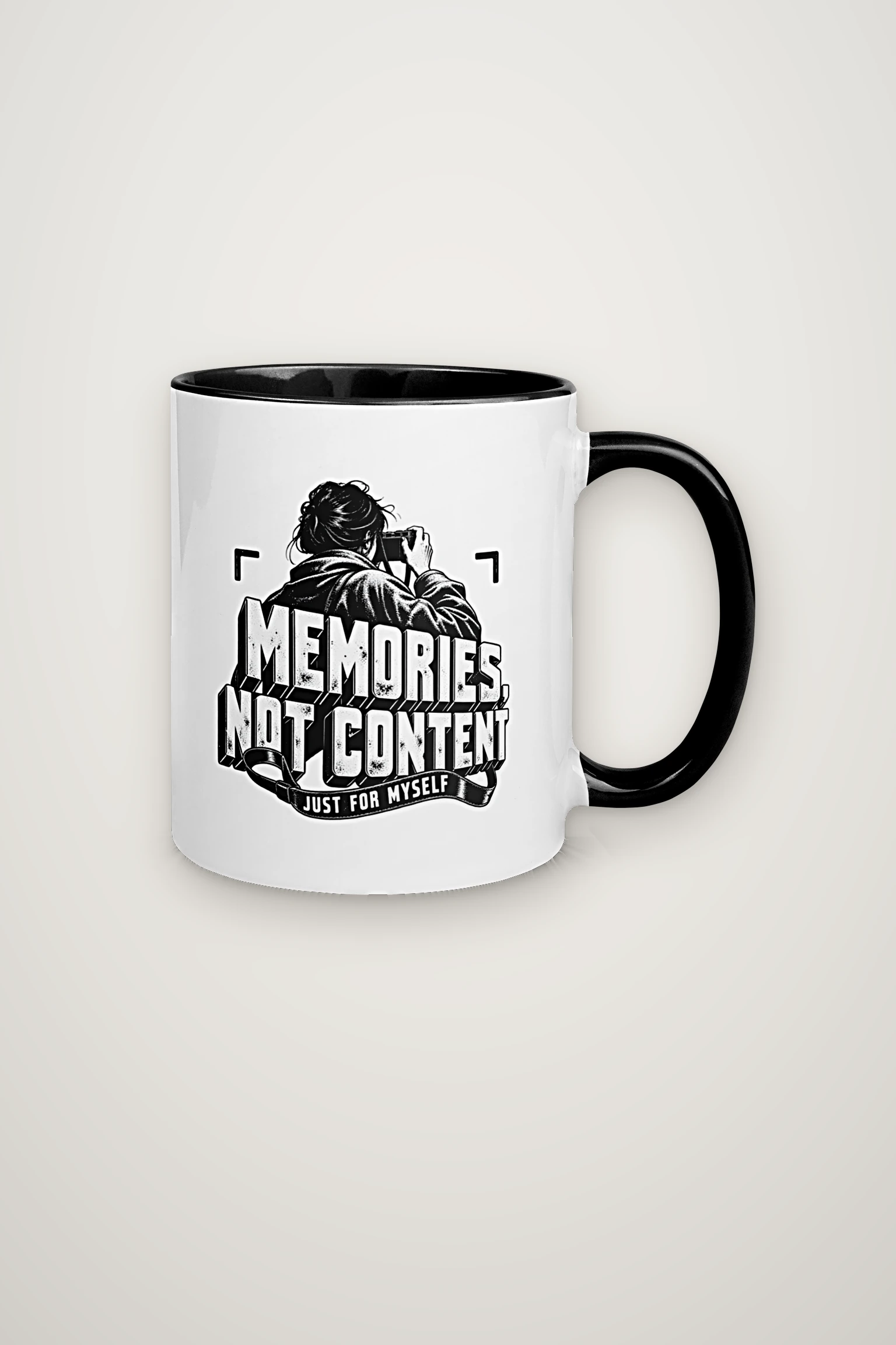"Memories, Not Content" 11oz Ceramic Mug