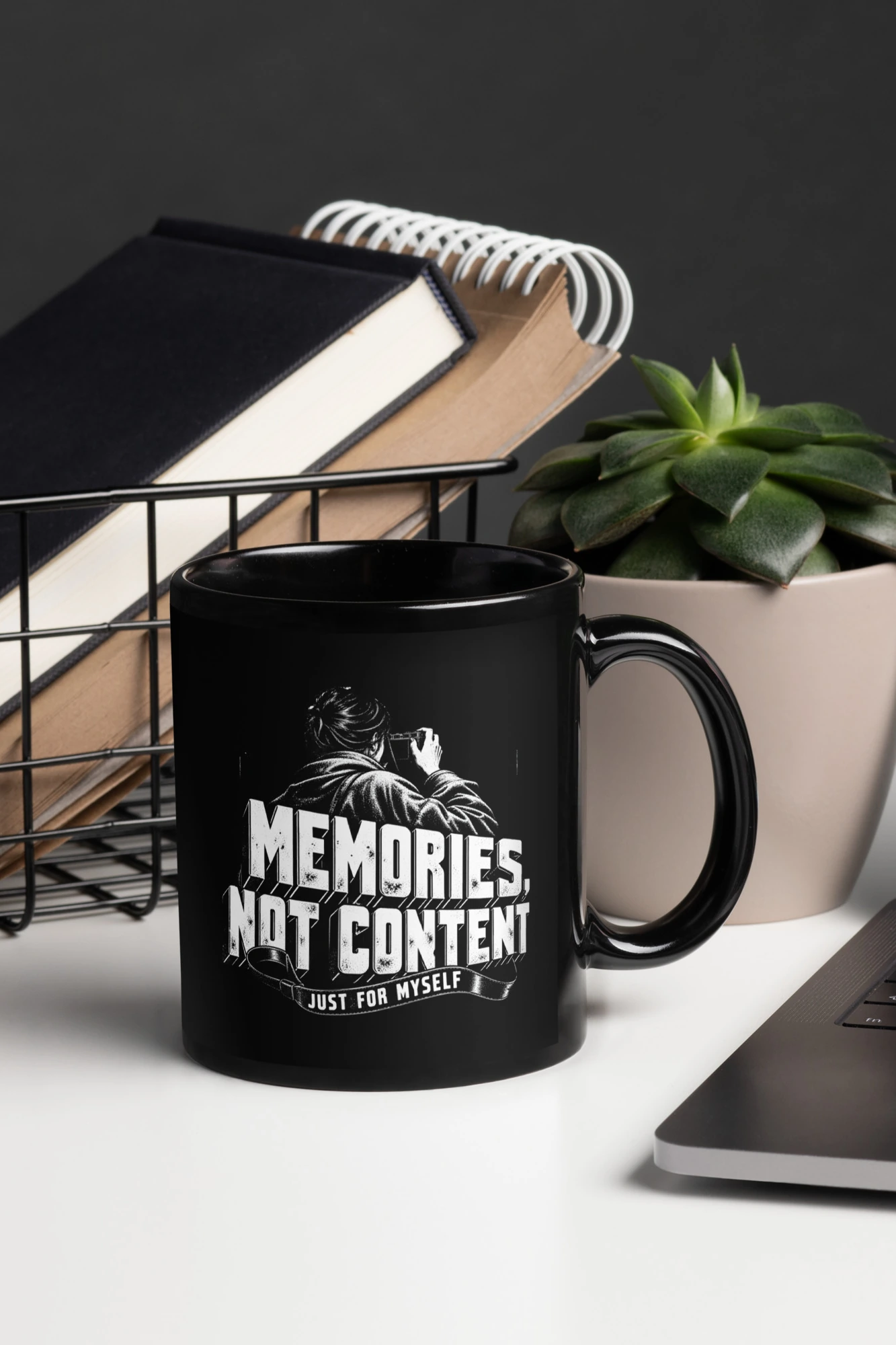 "Memories, Not Content" 11oz Ceramic Mug