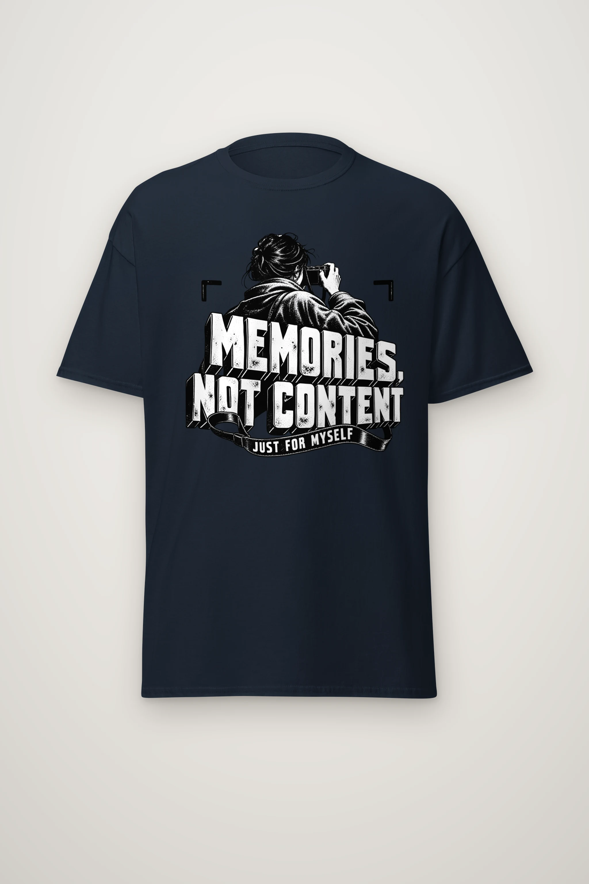 "Memories, Not Content" Heavyweight Unisex Crewneck T-shirt
