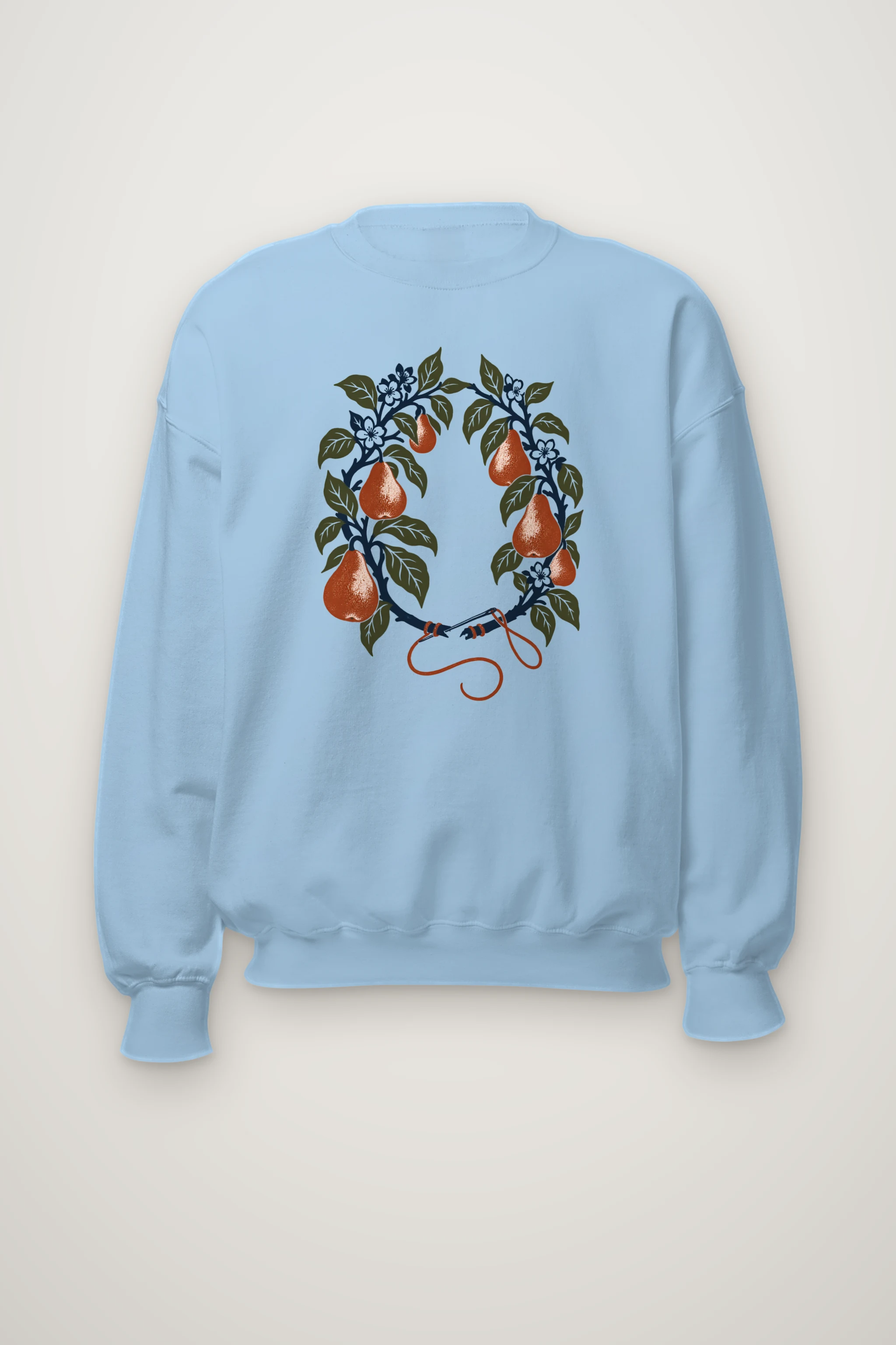 "Mended Pear Wreath" Heavy Blend Unisex Crewneck Sweatshirt