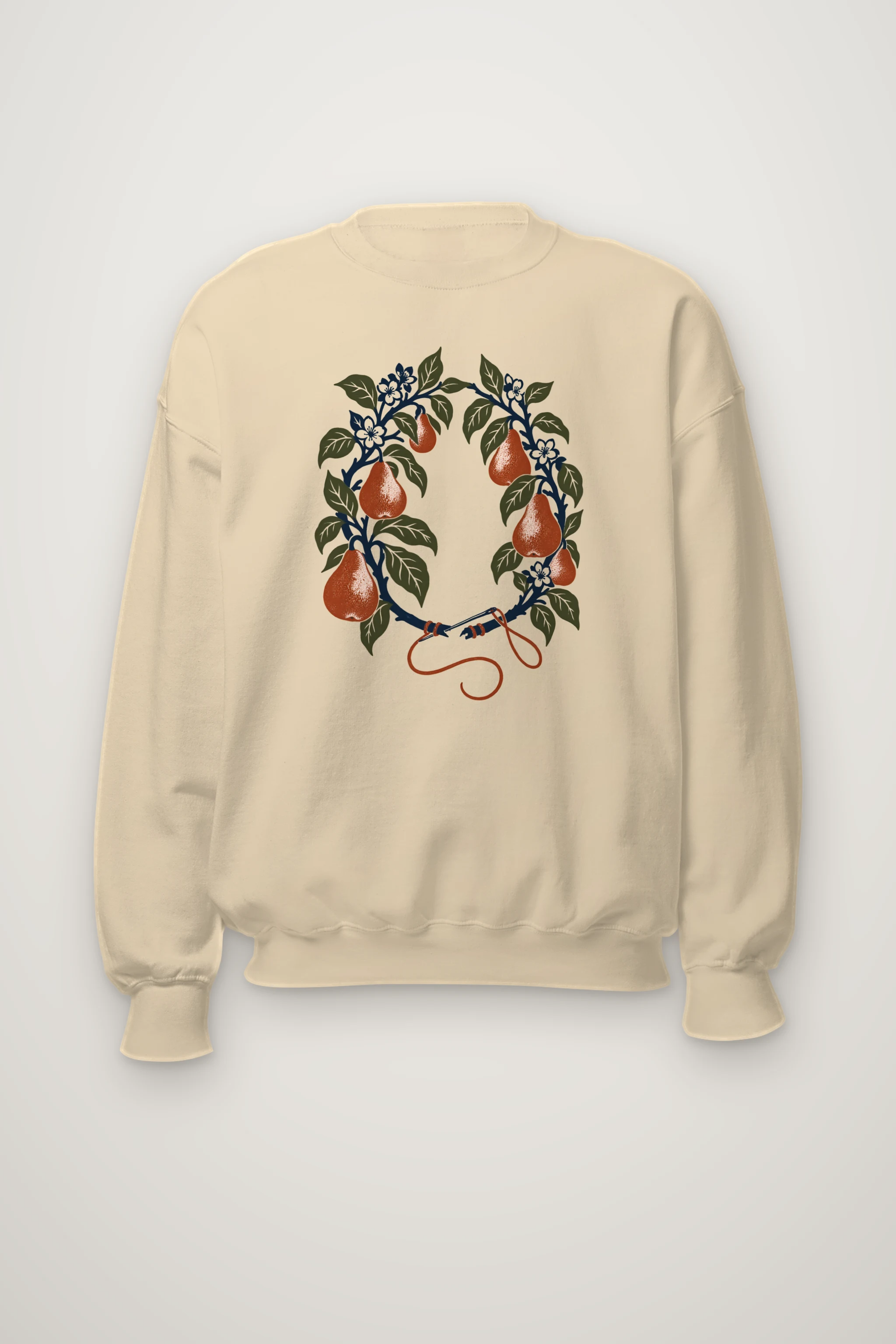 "Mended Pear Wreath" Heavy Blend Unisex Crewneck Sweatshirt