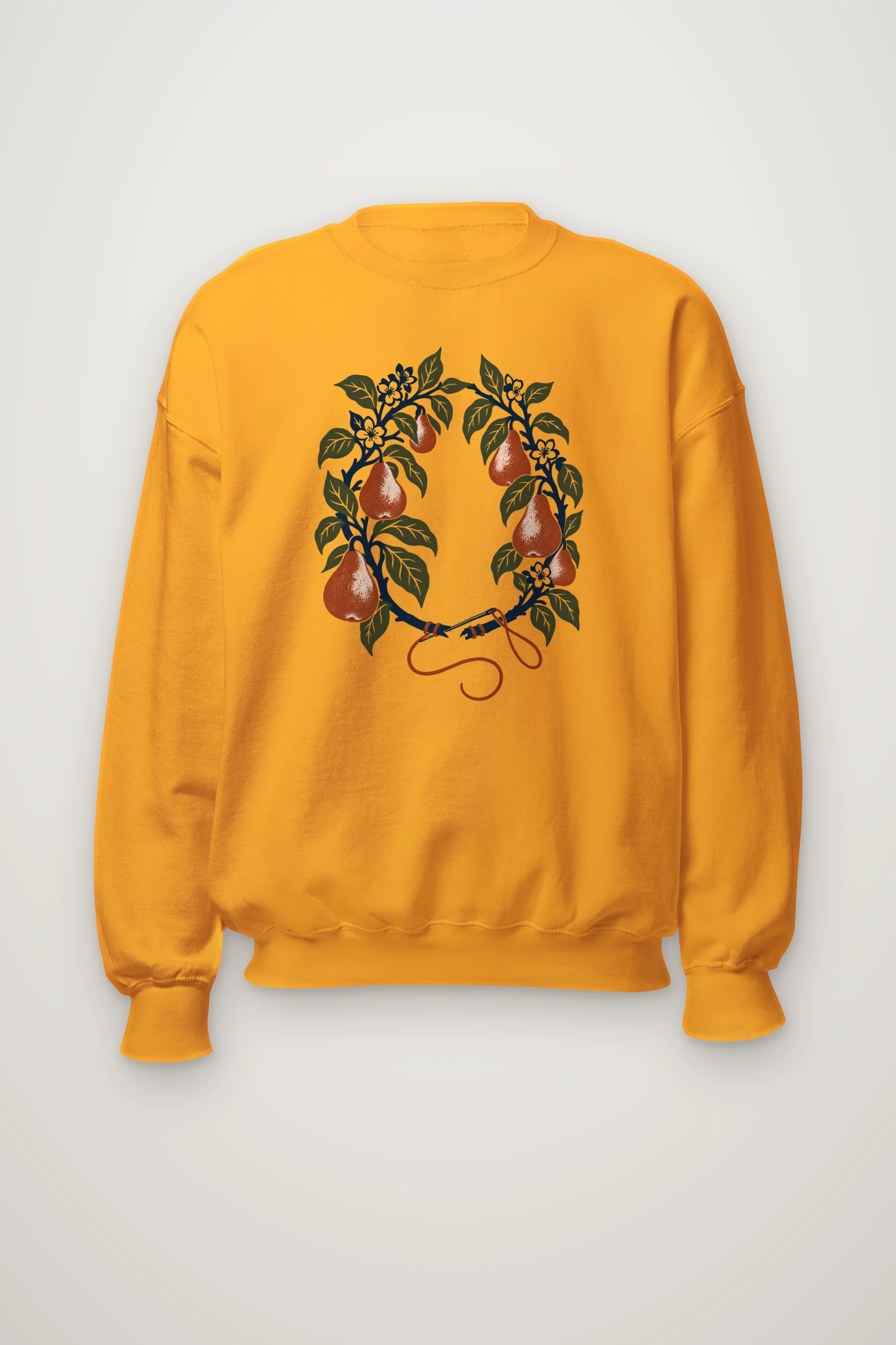 "Mended Pear Wreath" Heavy Blend Unisex Crewneck Sweatshirt