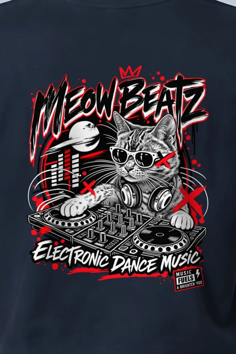 "Meow Beatz" Heavyweight Unisex Crewneck T-shirt