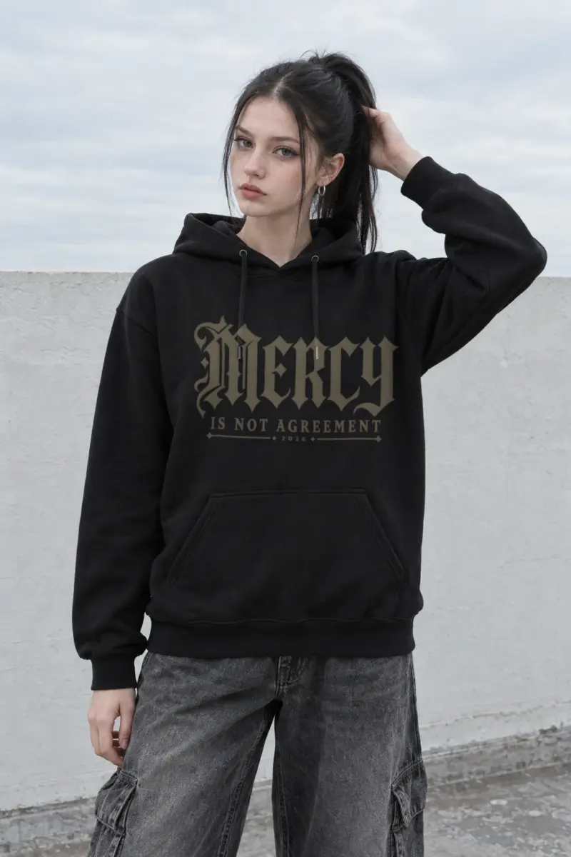 “Mercy Is Not Agreement” Heavy Blend Unisex Pullover Hoodie