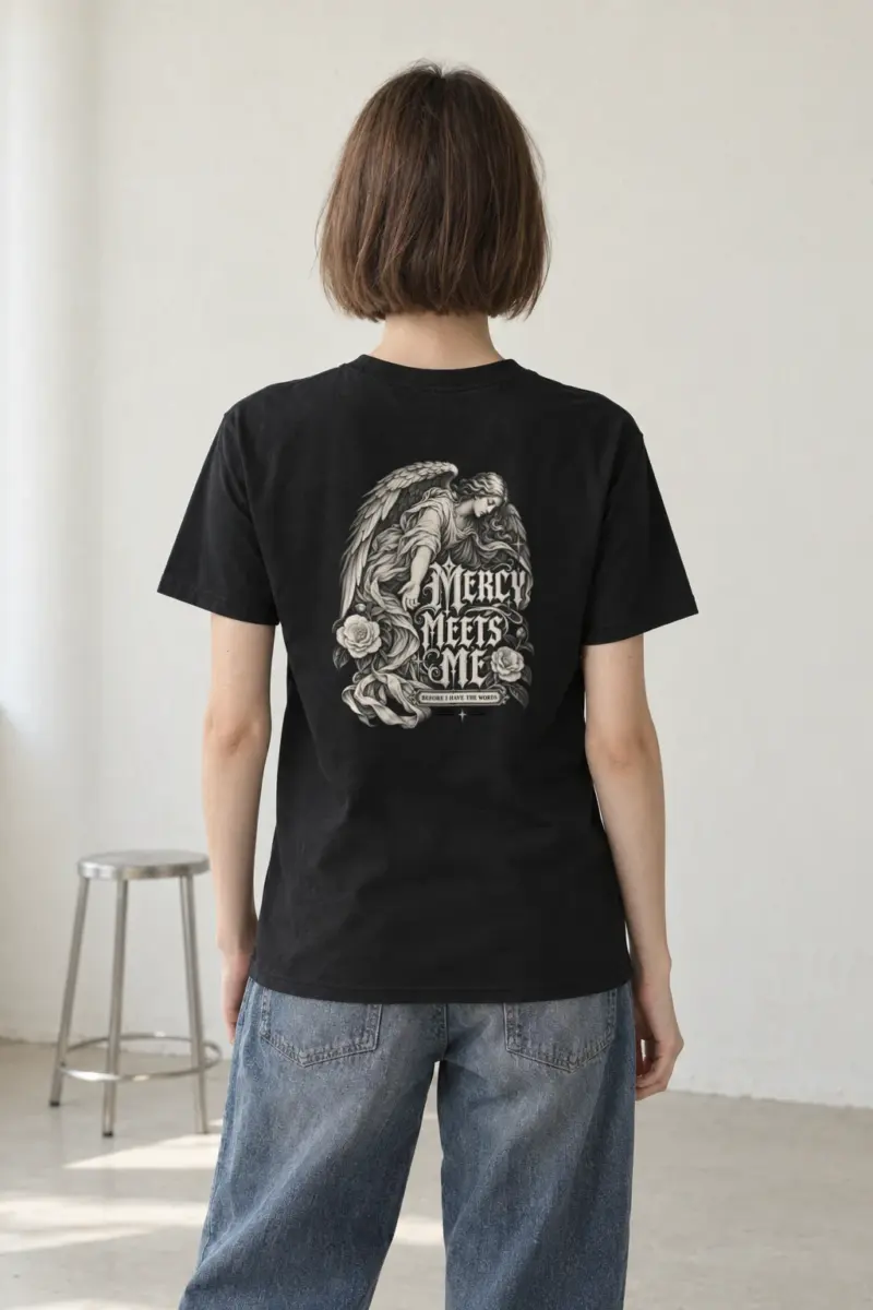 "Mercy Meets Me" Heavyweight Unisex Crewneck T-shirt