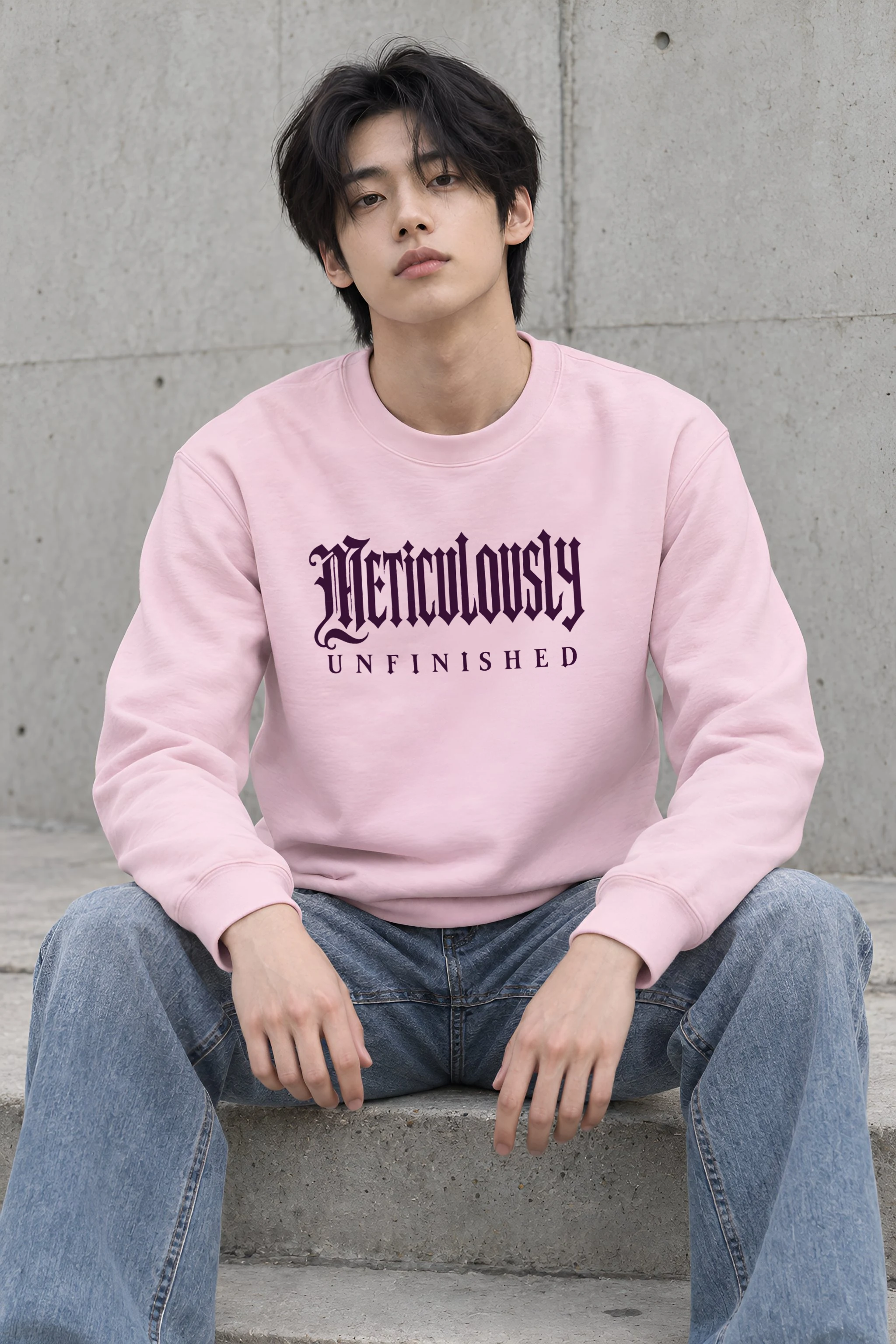 "Meticulously Unfinished" Heavy Blend Unisex Crewneck Sweatshirt