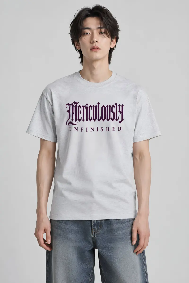 "Meticulously UNFINISHED" Heavyweight Unisex Crewneck T-shirt